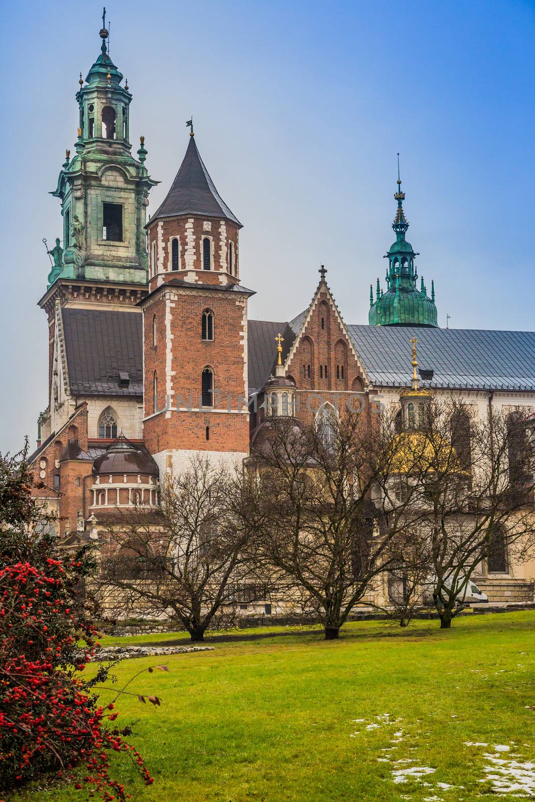 Poland, Wawel Cathedral complex in Krakow by bloodua