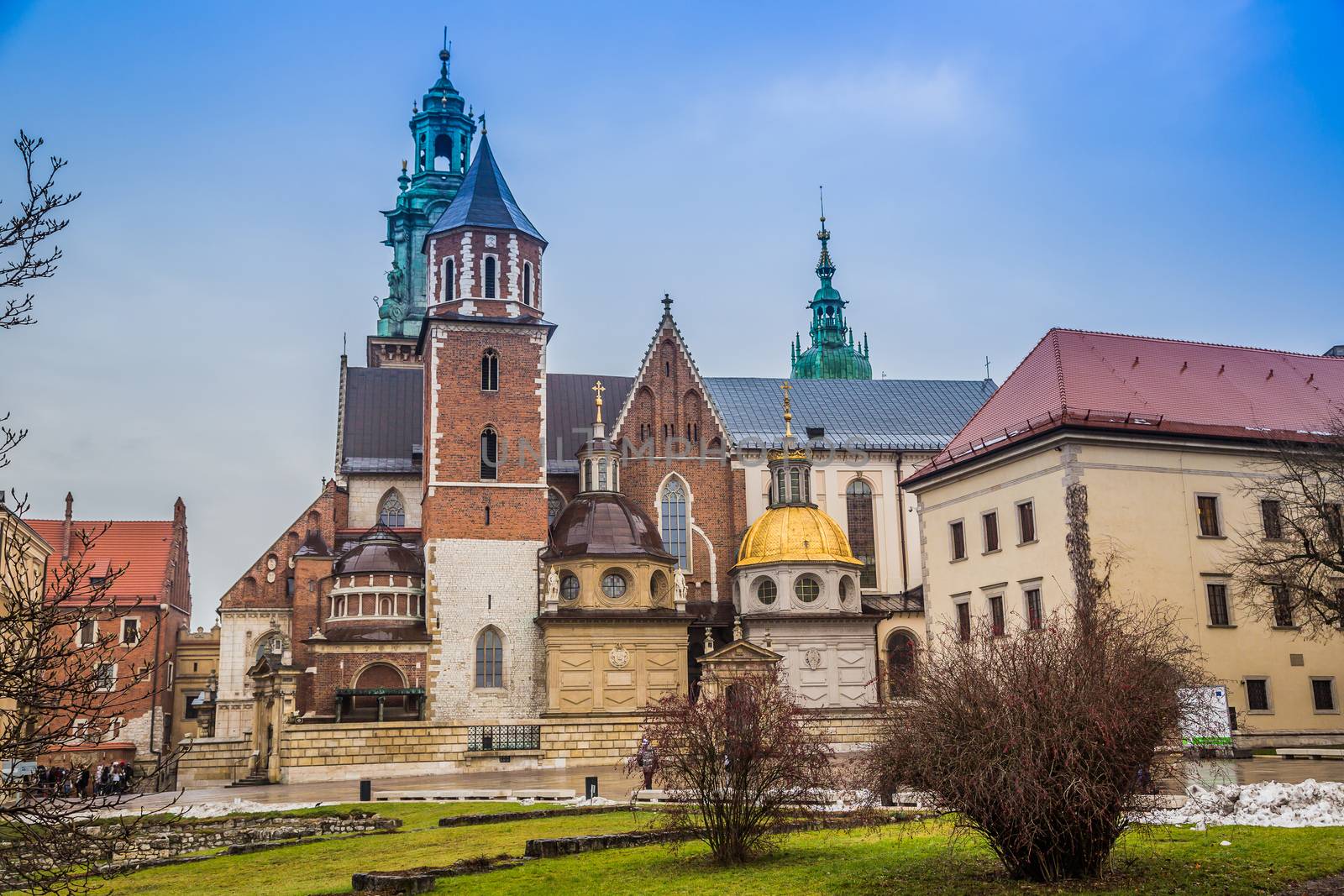 Poland, Wawel Cathedral complex in Krakow by bloodua