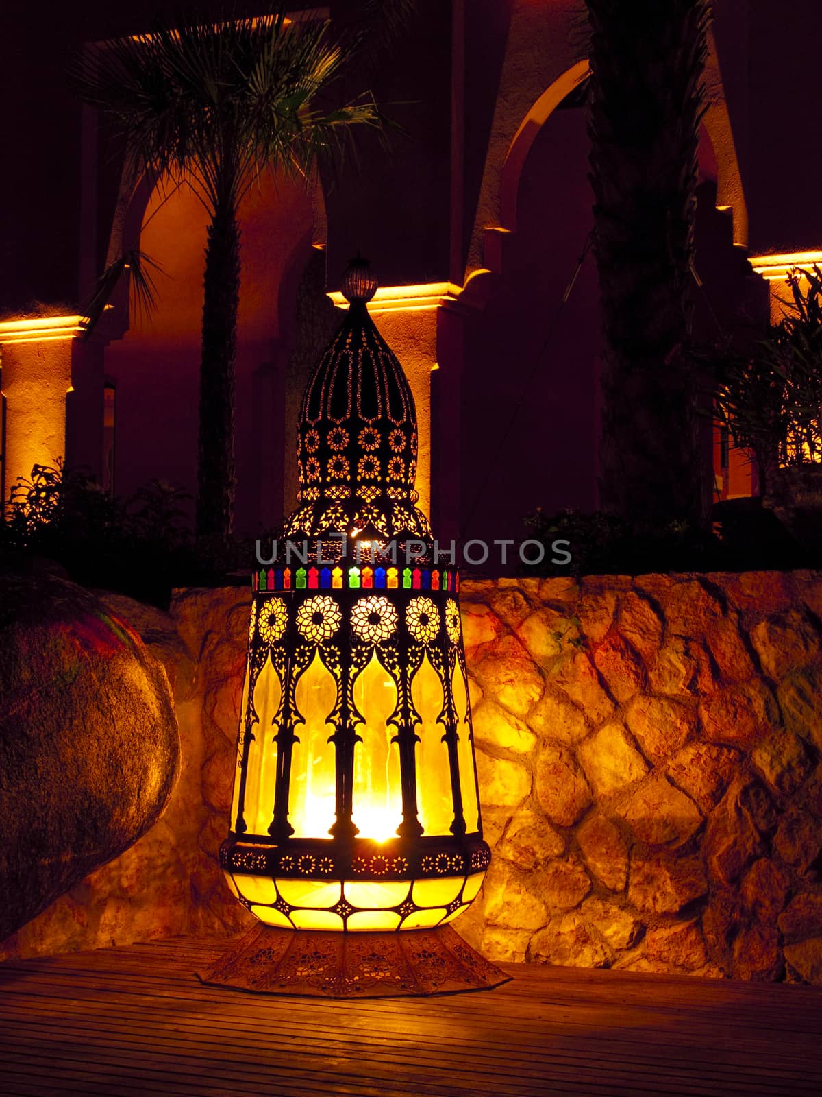 Outdoor lamp in a resort, Hua-Hin, Thailand