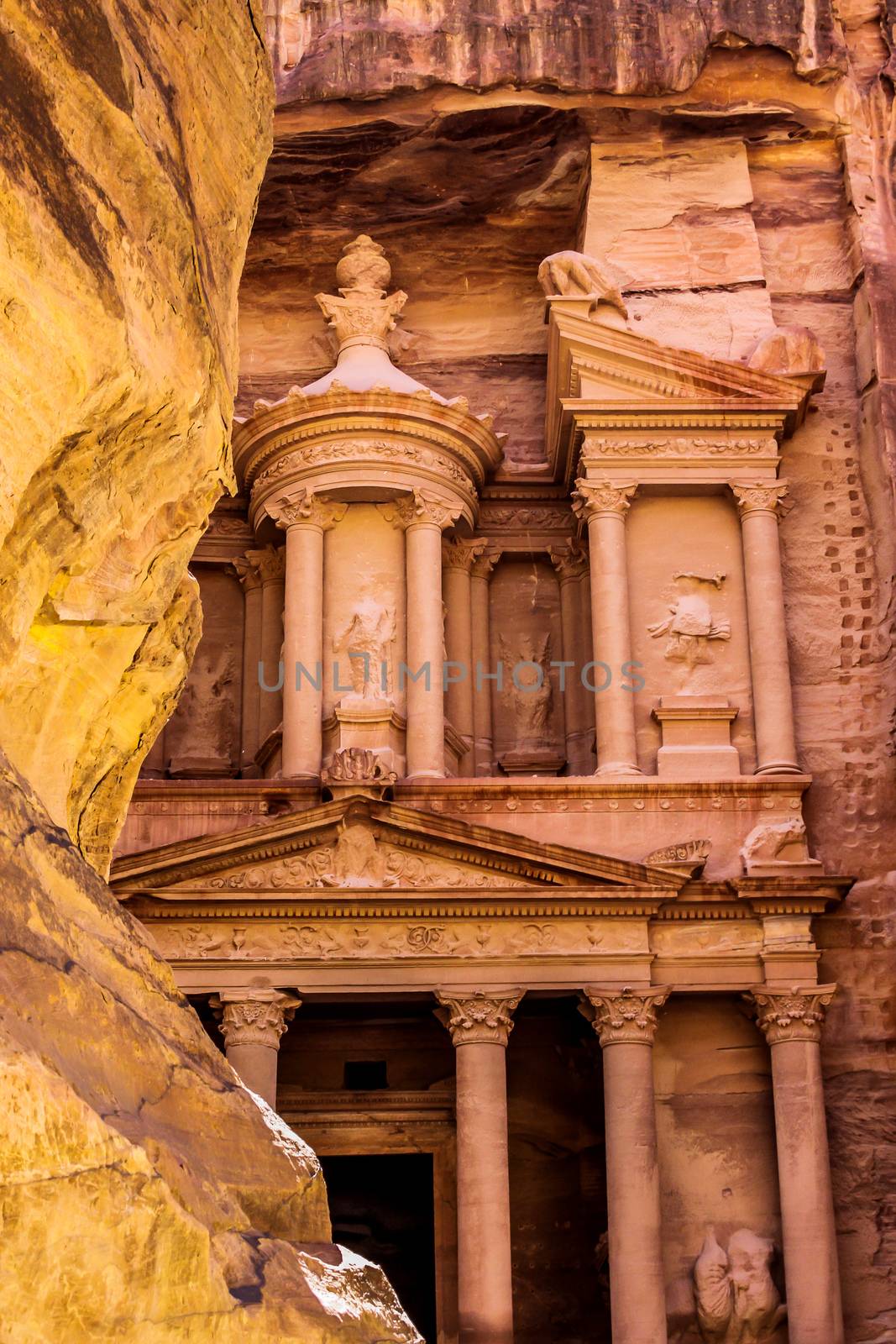 Ancient City of Petra Built in Jordan at day