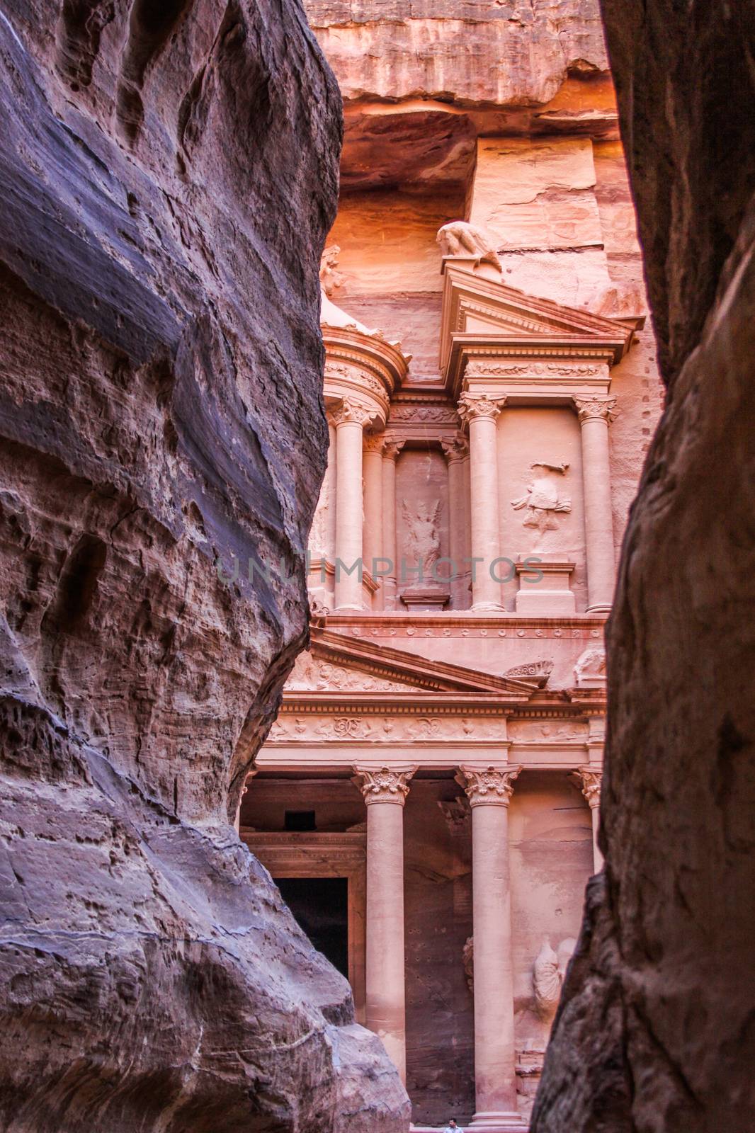 Ancient City of Petra Built in Jordan at day