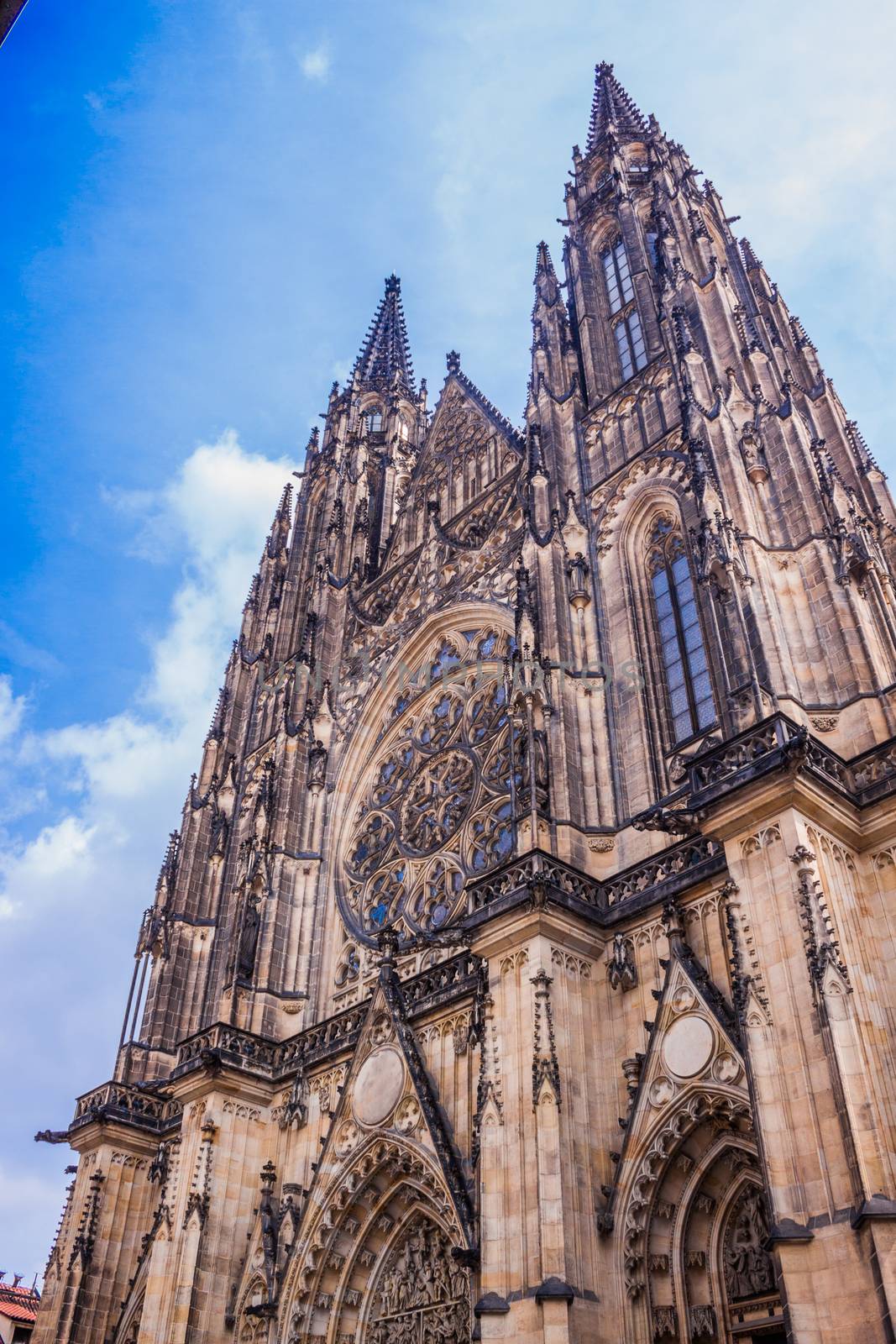 The west facade of St. Vitus Cathedral in Prague (Czech Republic by bloodua