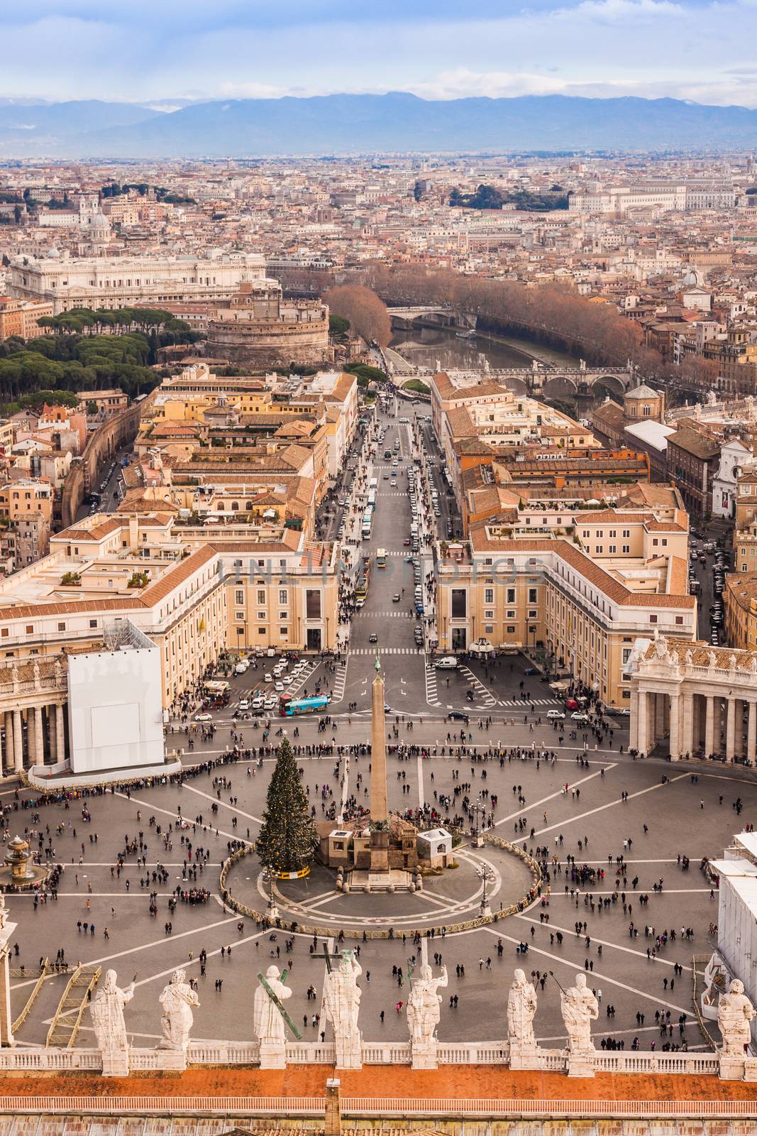 Rome, Italy. Peter's Square in Vatican by bloodua