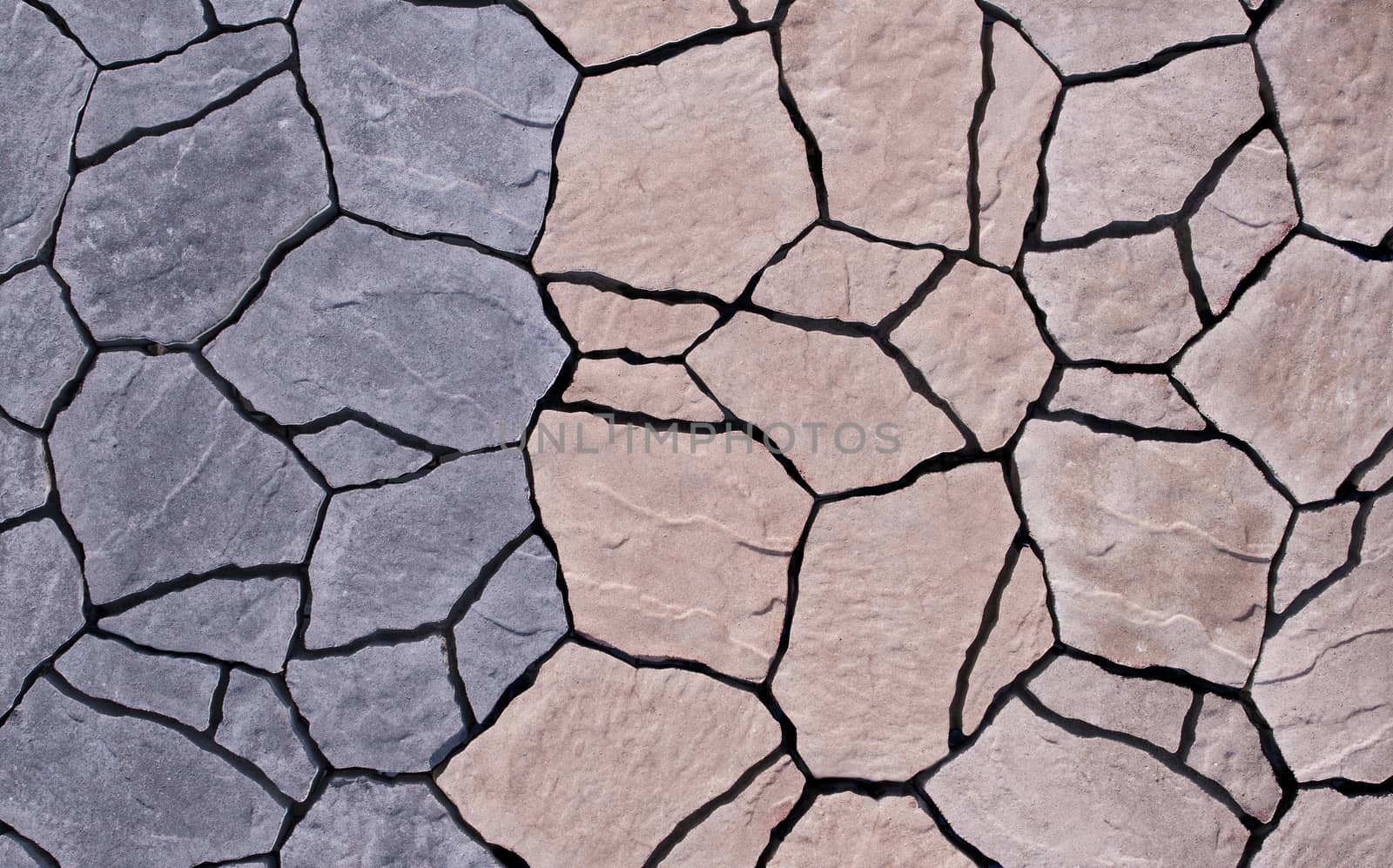 Gray and brown stone pattern background made of concrete