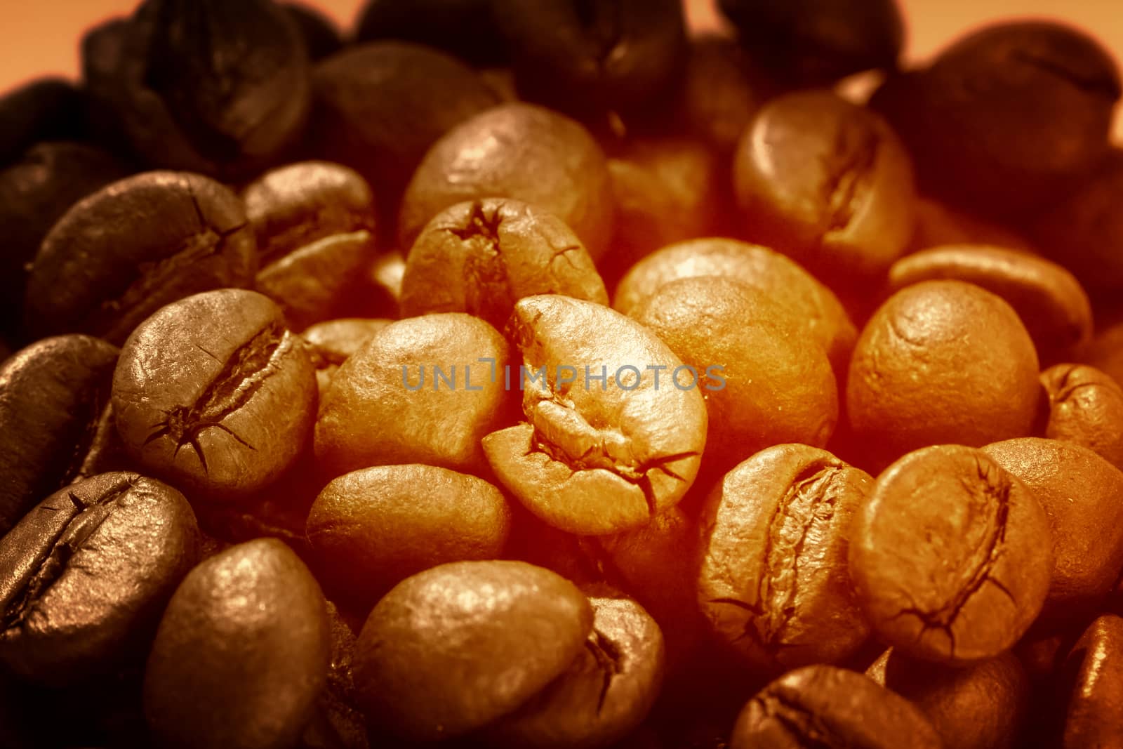 Macro picture with coffee grains.