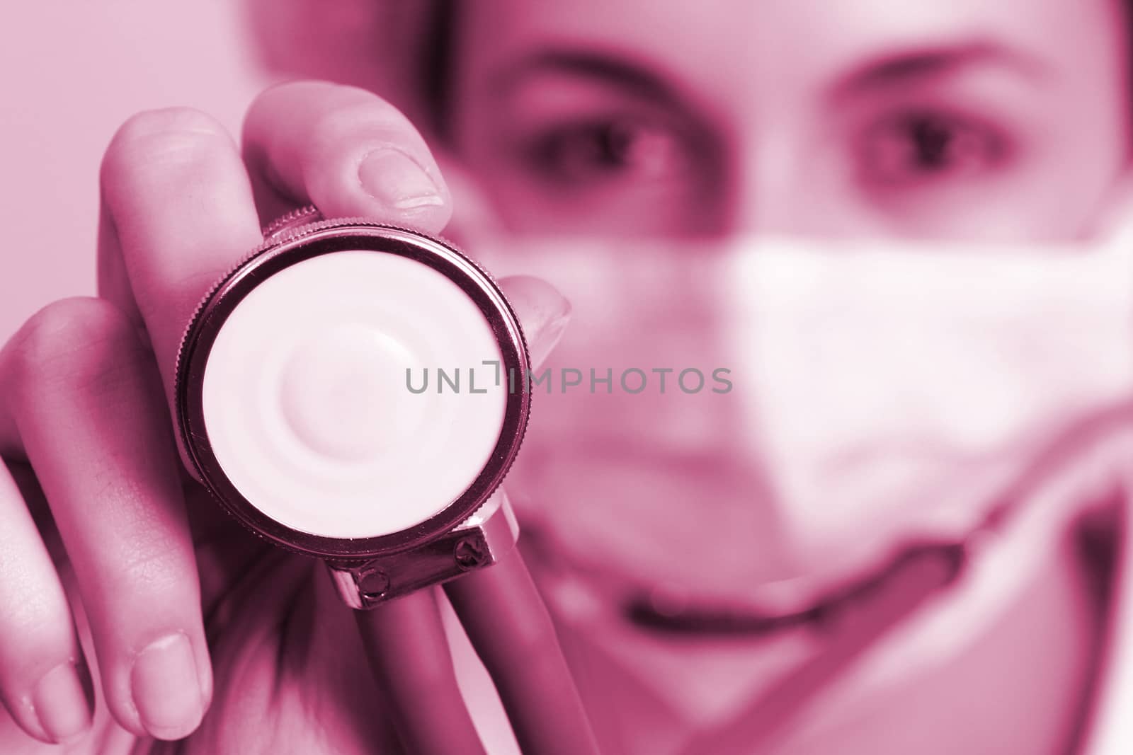 Young doctor with stethoscope. by arosoft