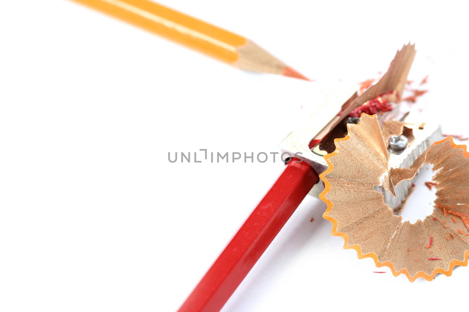 Pencils and sharpener by arosoft