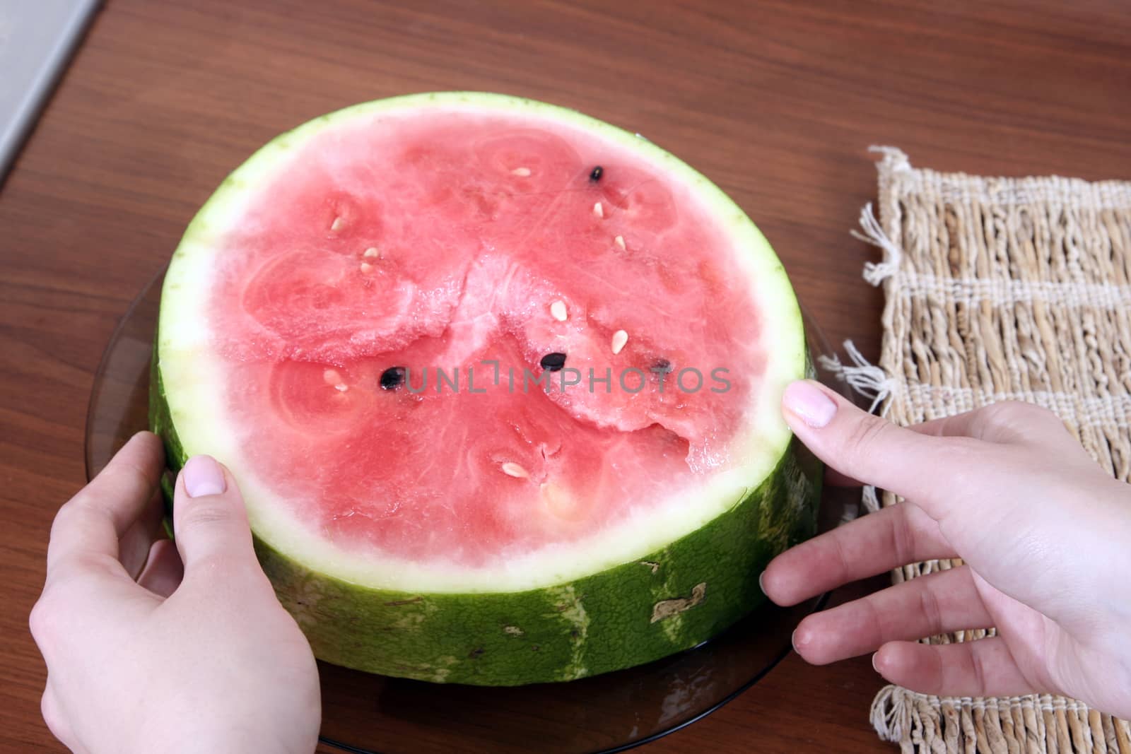 A slice of juicy water melon