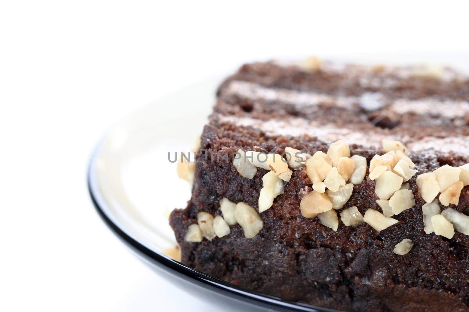 Almond cake with chocolate stuffing