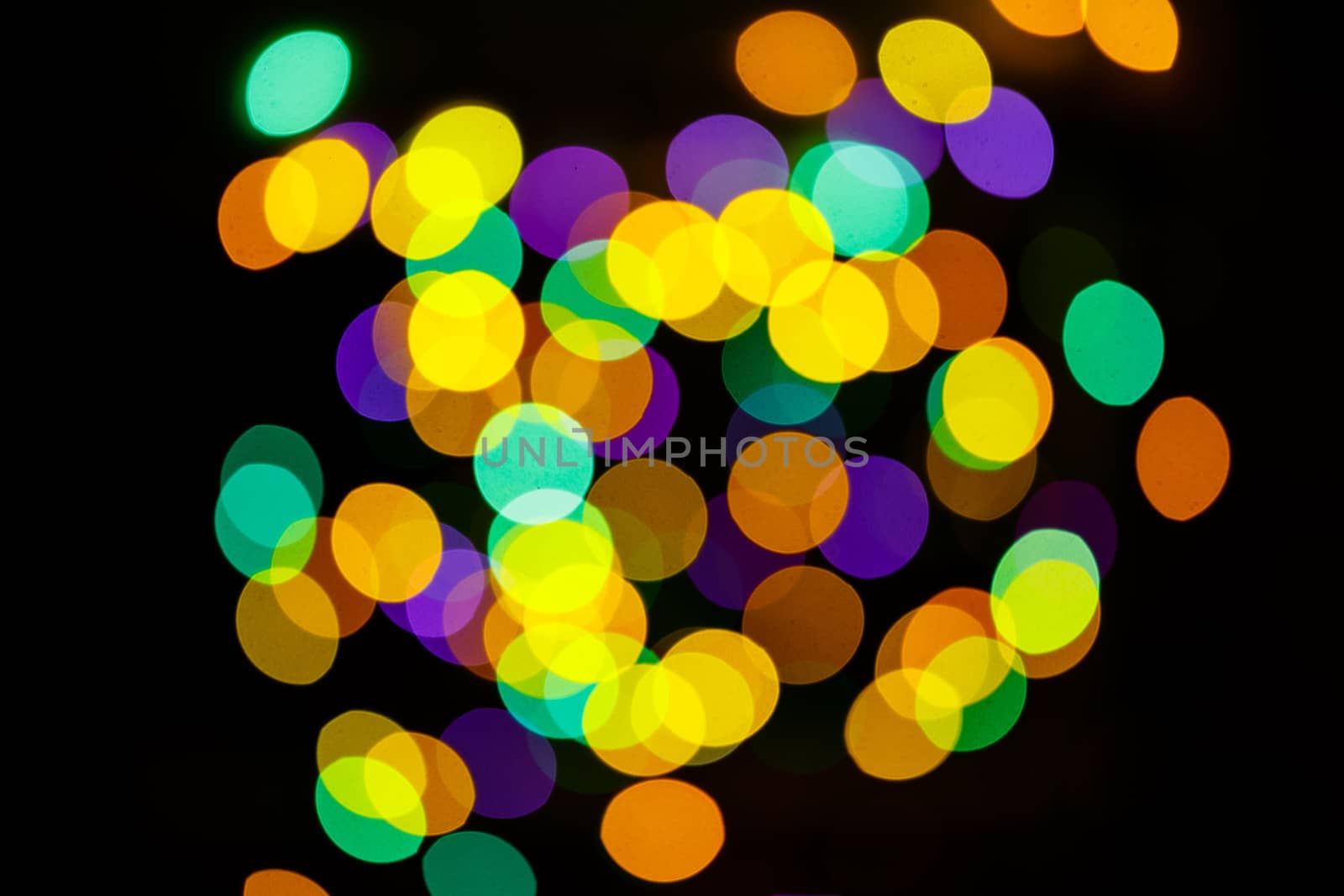 Christmas colorful abstract background in defocus shot closeup