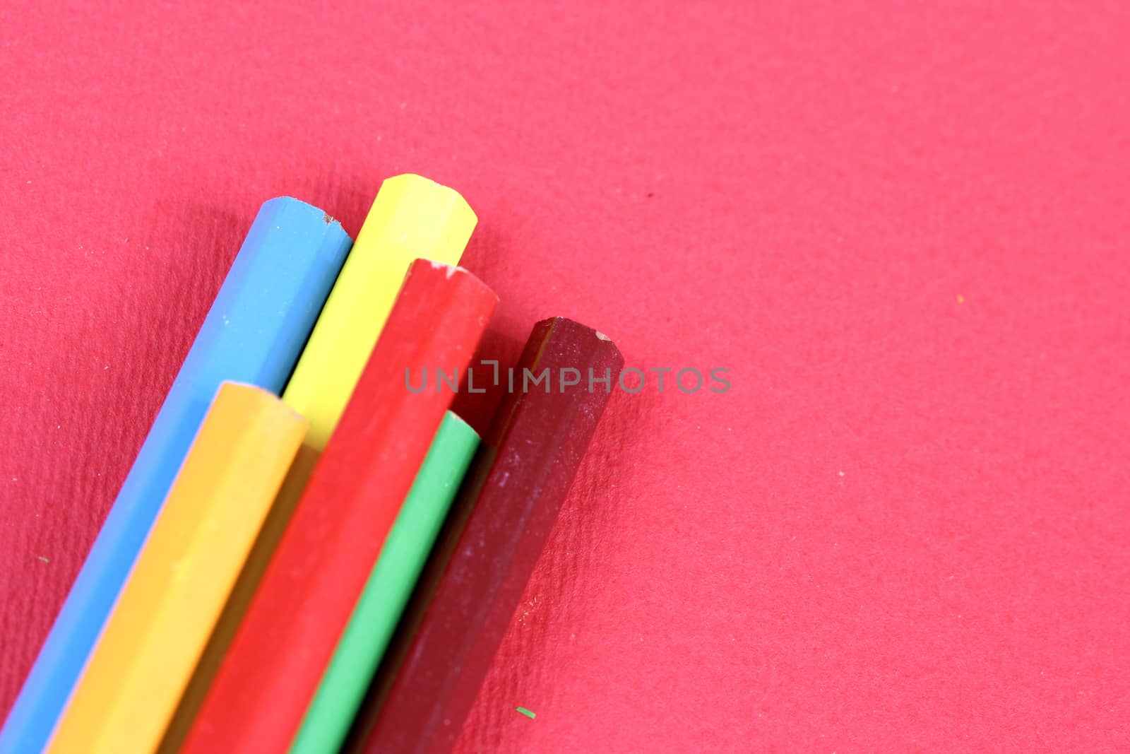 Close-up picture of sharp pencils.