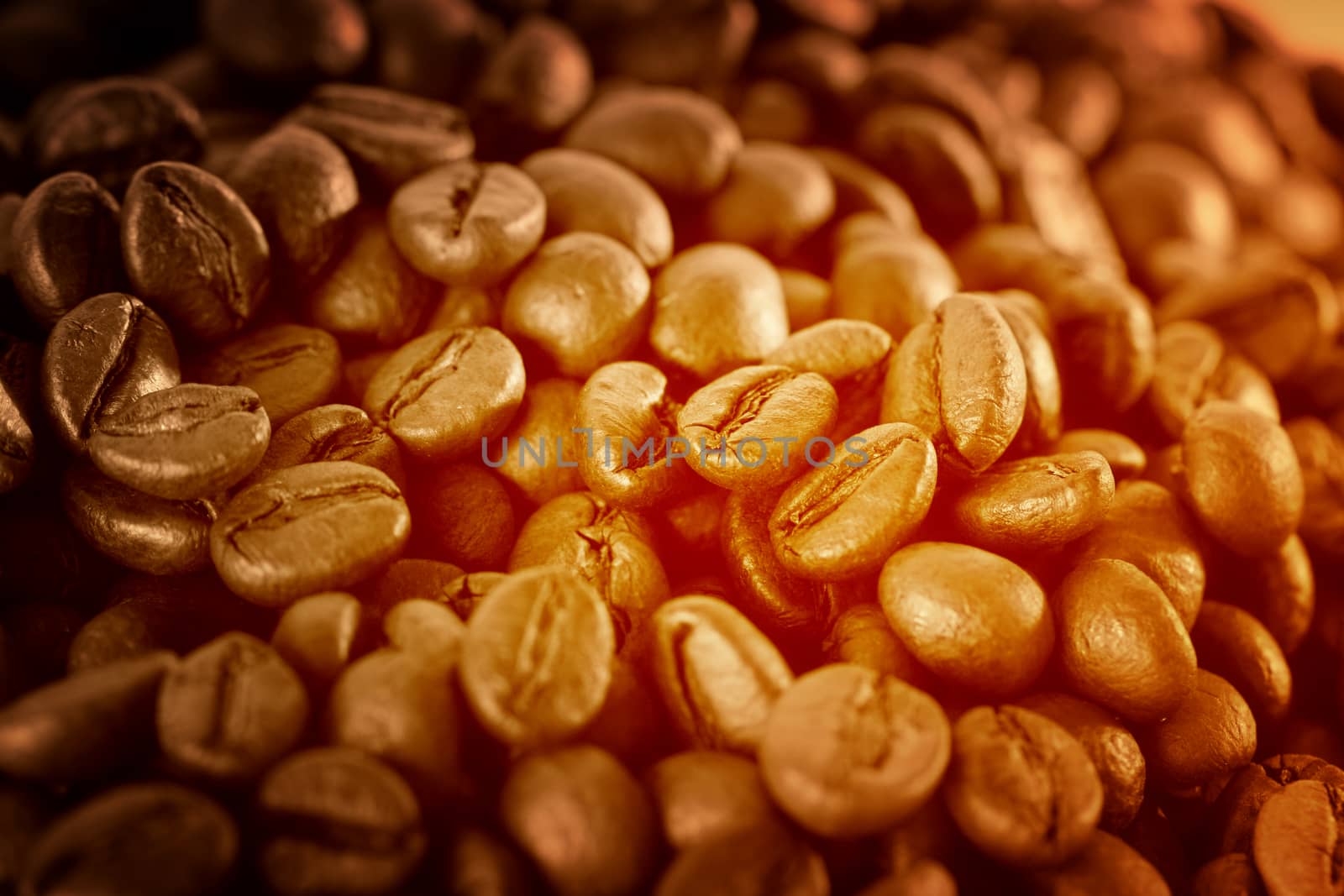 Macro picture of coffee beans.