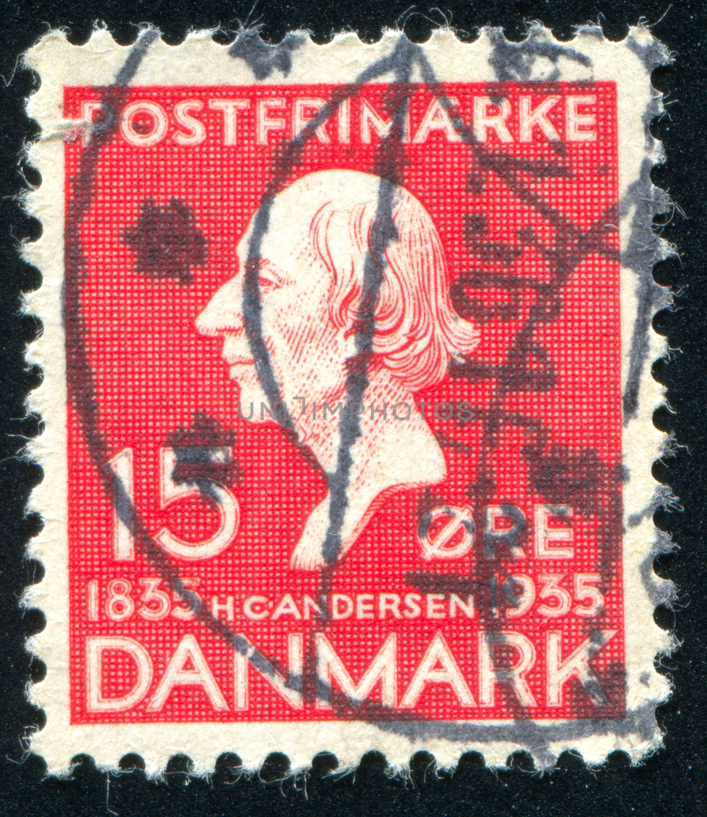 DENMARK - CIRCA 1935: stamp printed by Denmark, shows Andersen, circa 1935