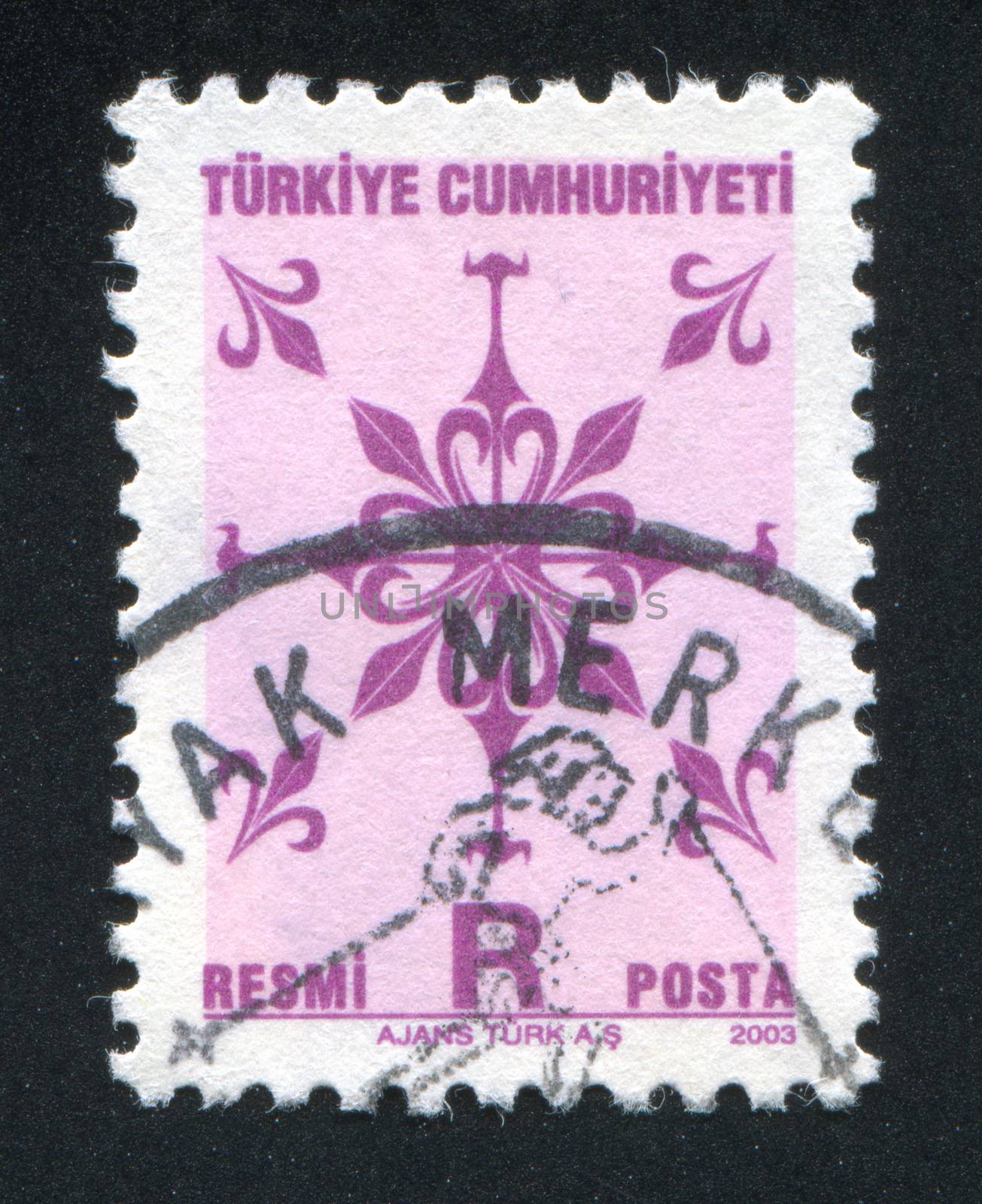 TURKEY - CIRCA 2003: stamp printed by Turkey, shows turkish pattern, circa 2003.