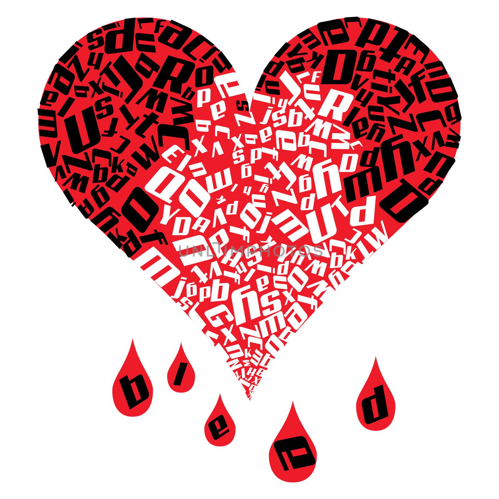 An abstract illustration on Heart bleed