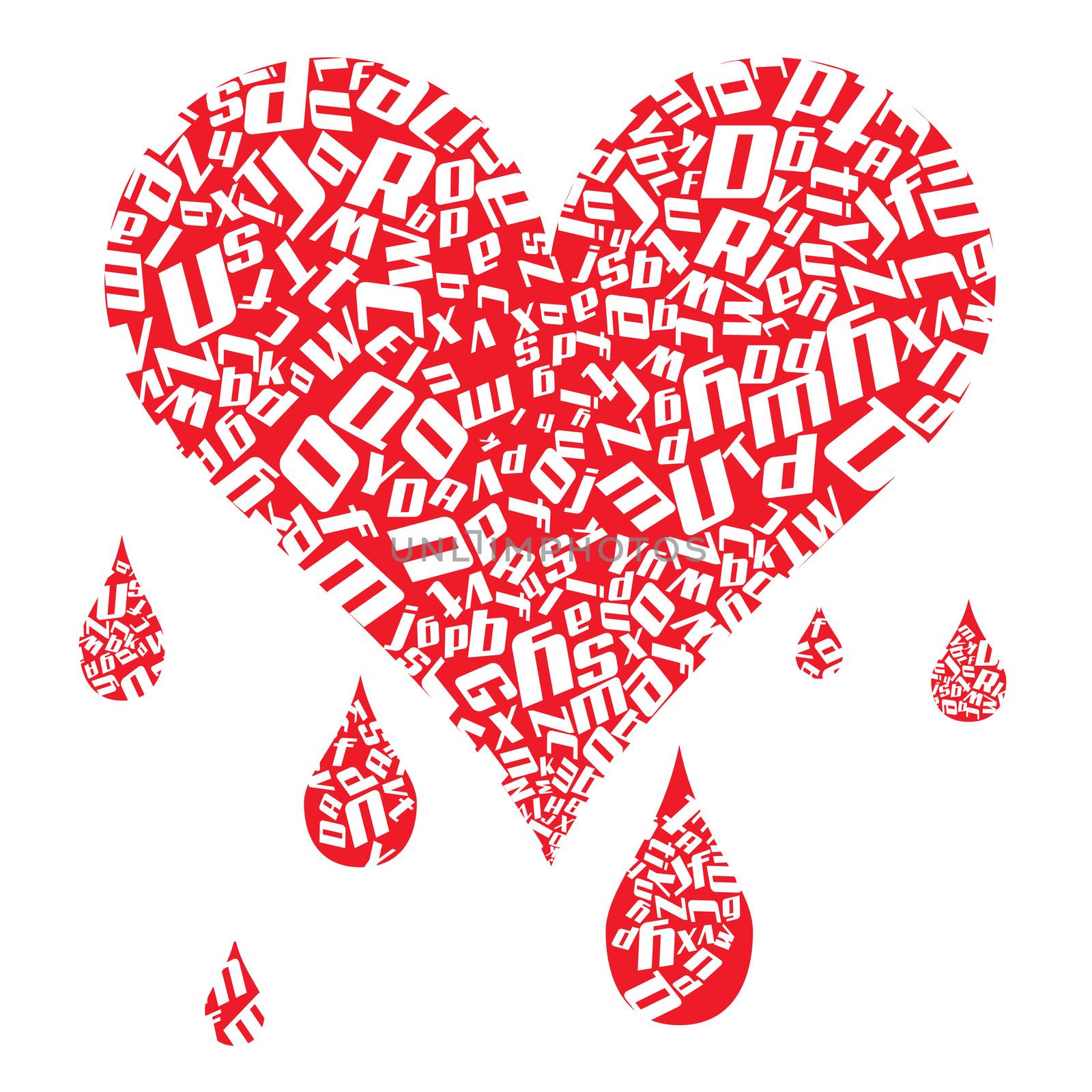 An abstract illustration on Heart bleed