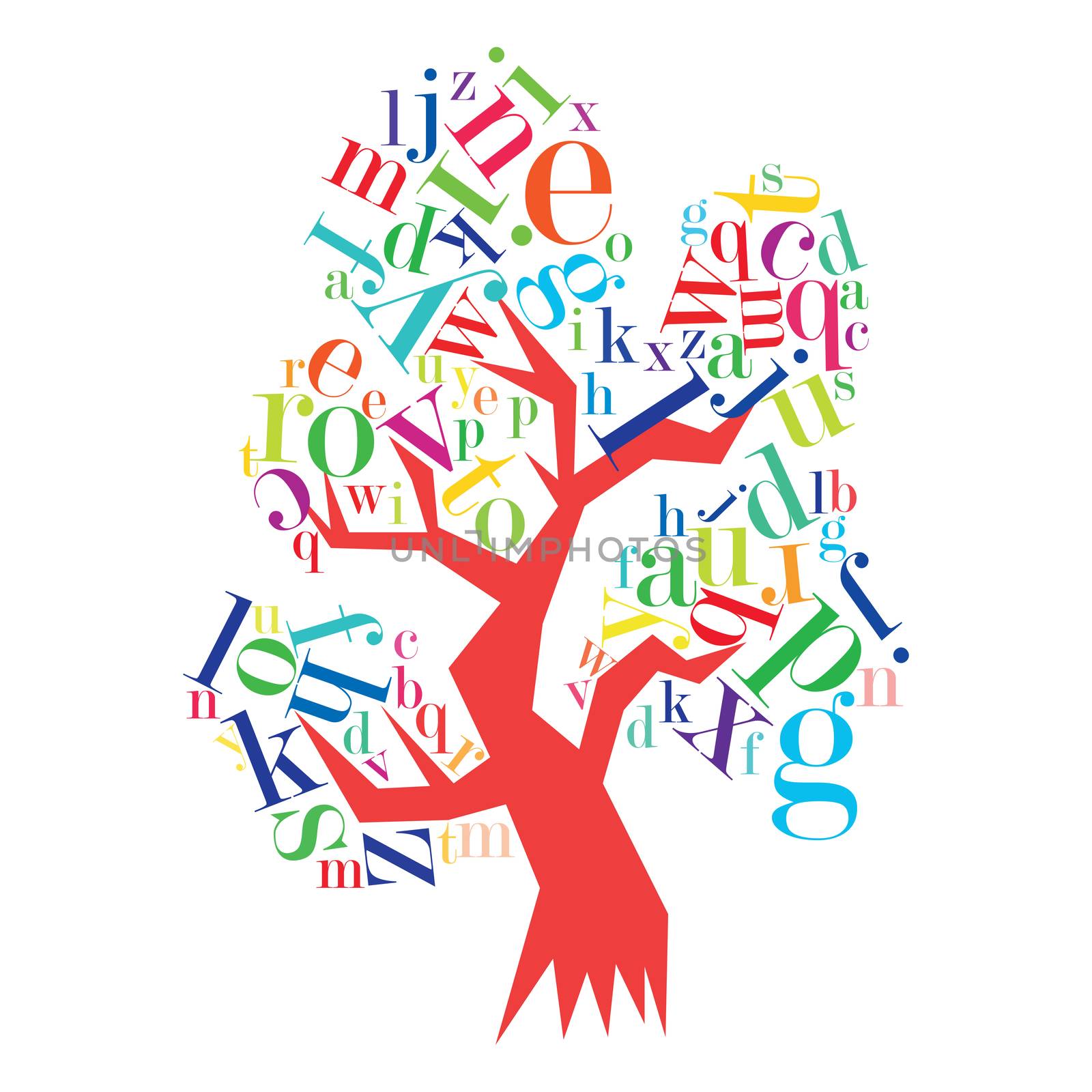 Colorful abstract illustration on a white background