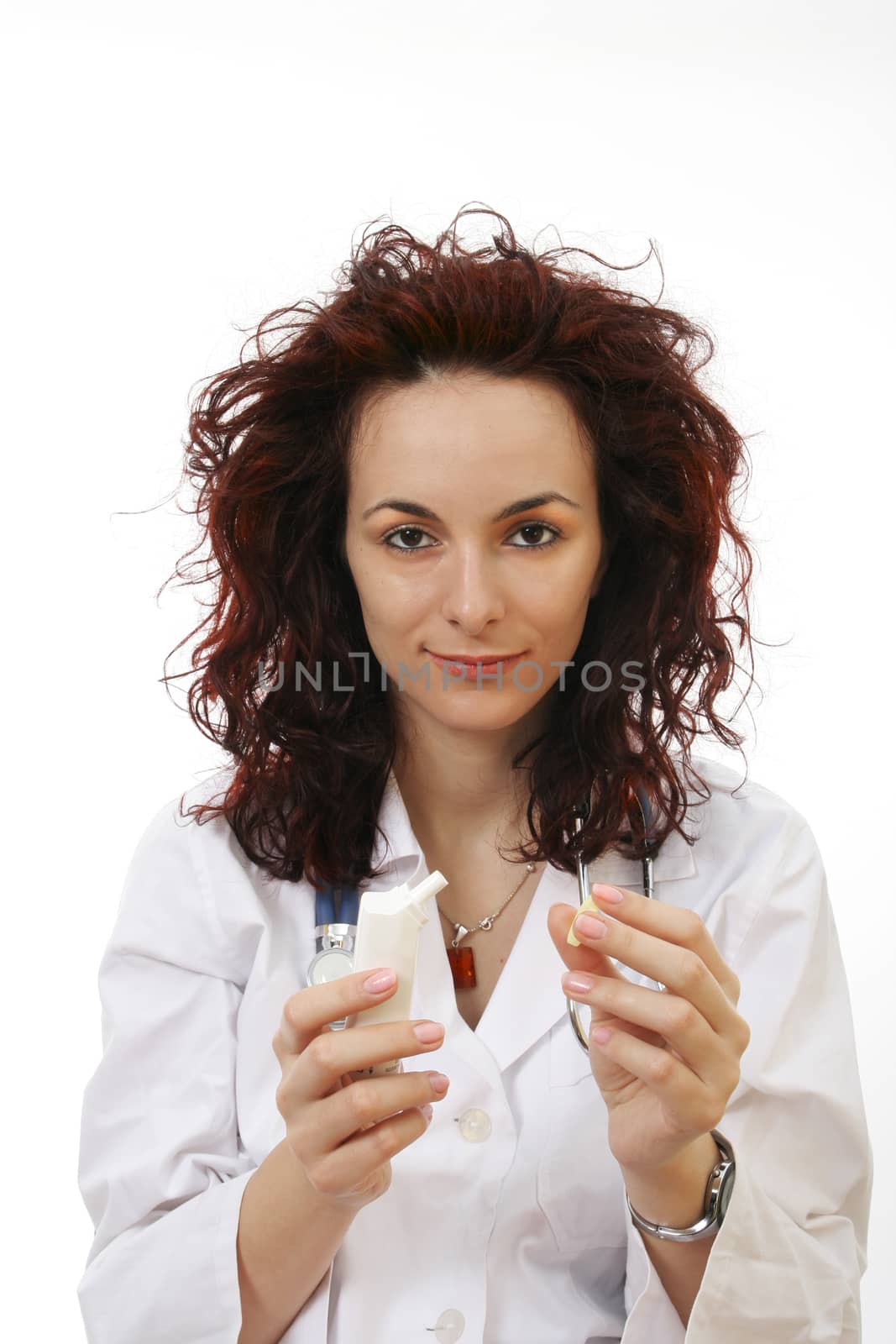 Close-up portrait of a young doctor