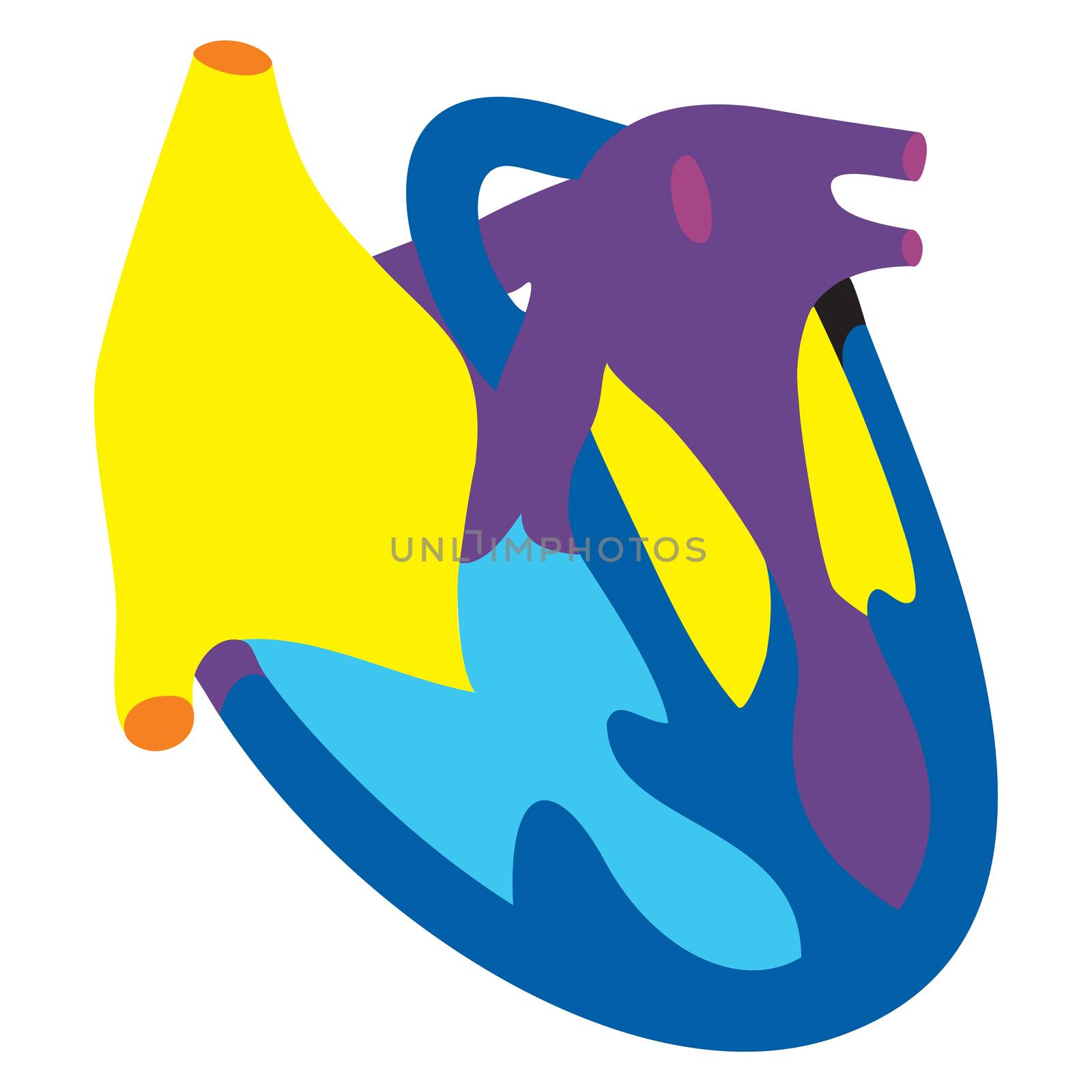 A modern and abstract representation of heart