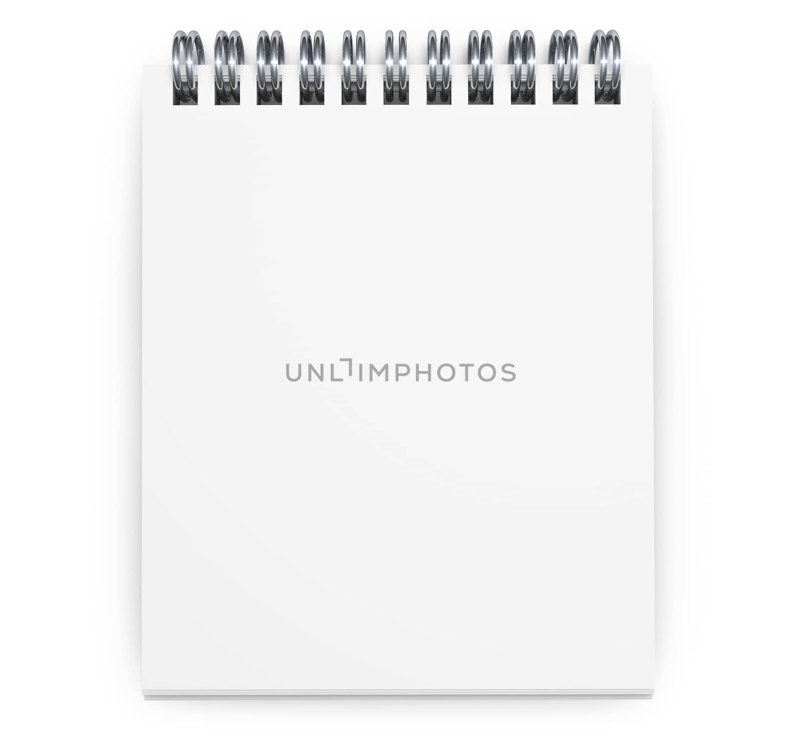 Top view of a blank paper notepad with empty space on page for your business advertising, creative web copy and messages.