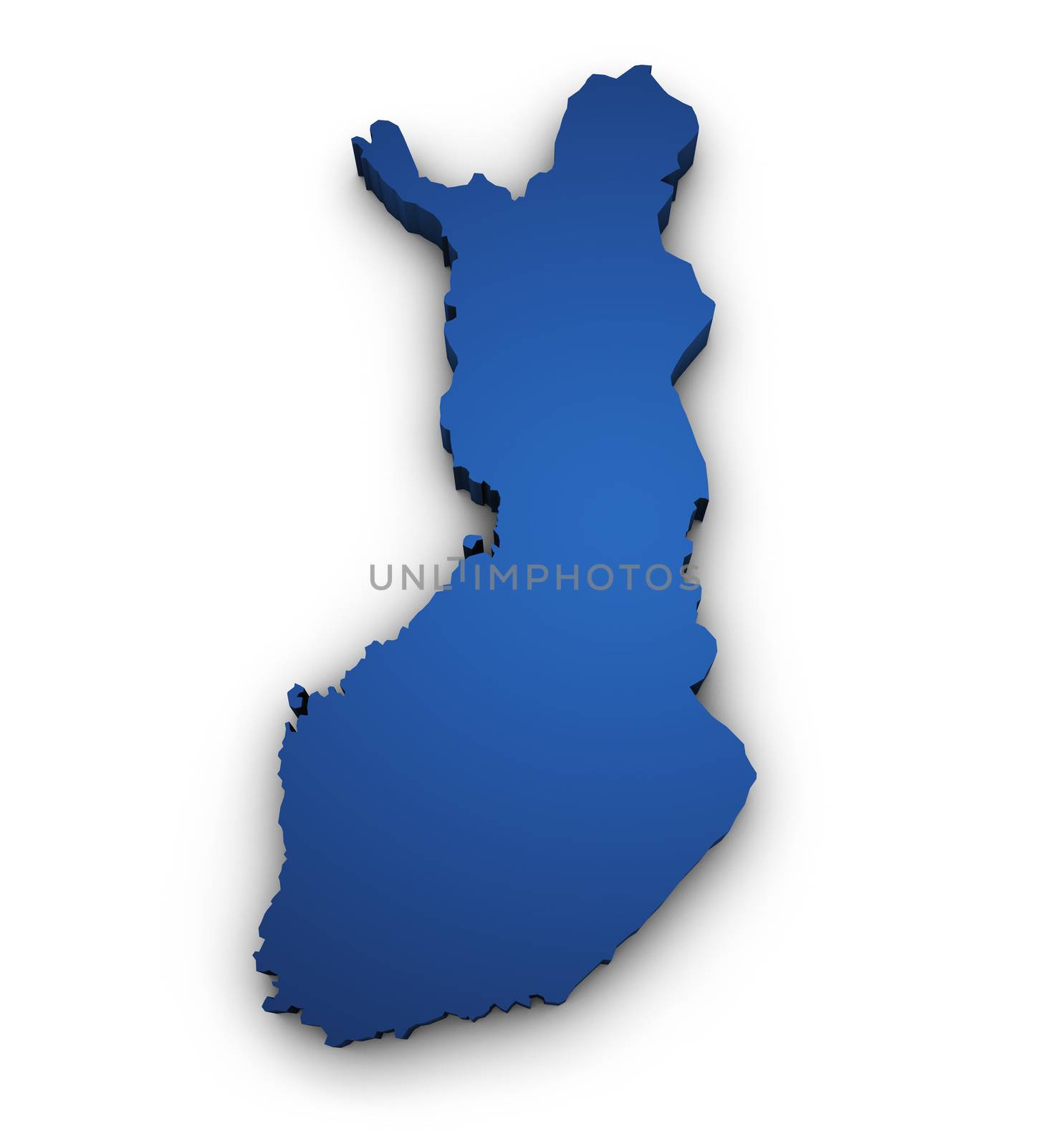 Map Of Finland 3d Shape by nirodesign