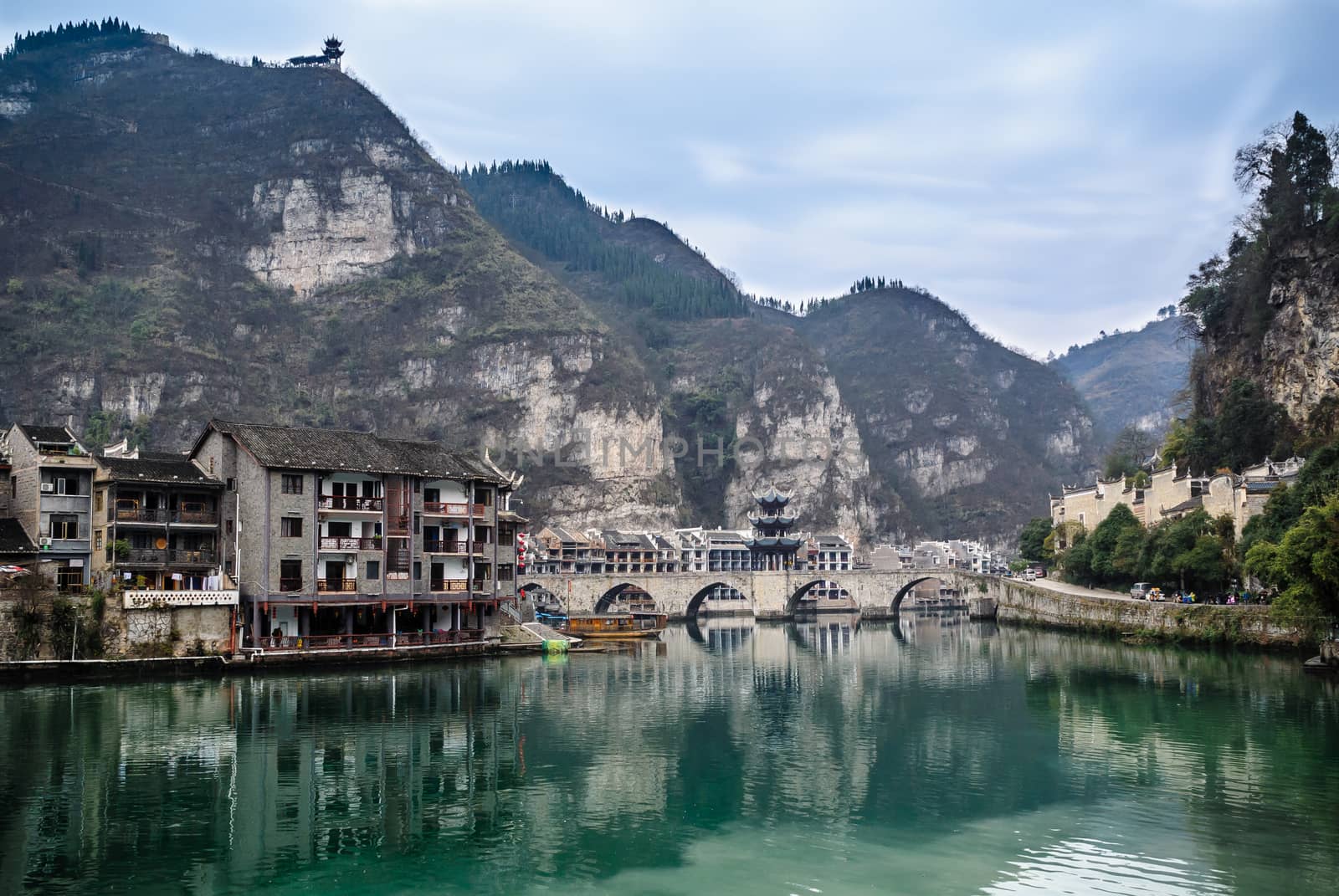 The ancient town of Zhenyuan in Guizhou province.