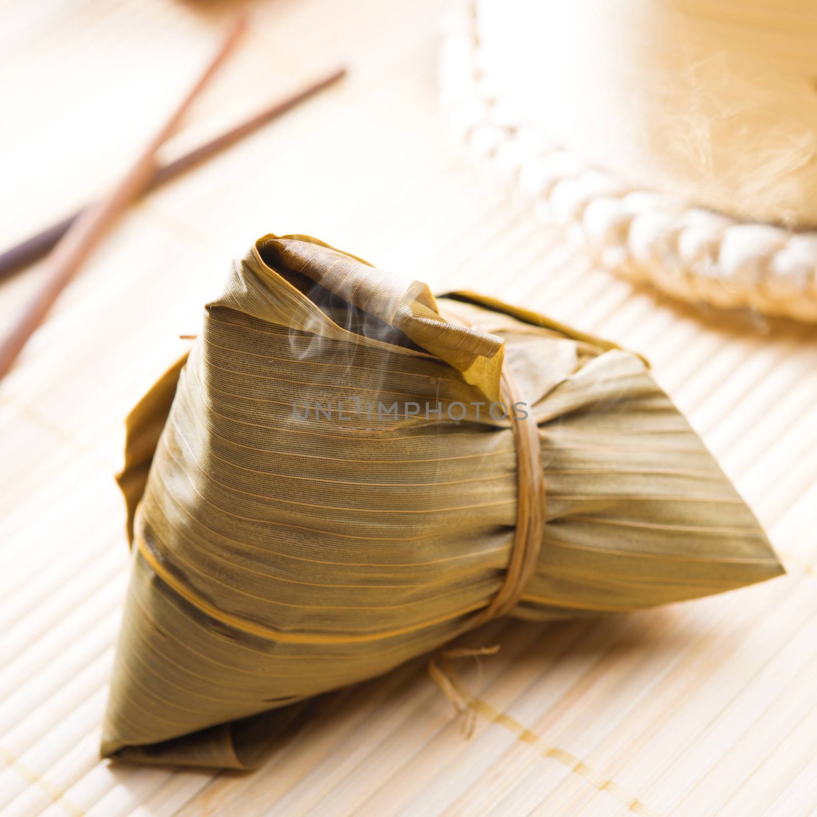 Asian Chinese tradition food - steamed rice dumpling.