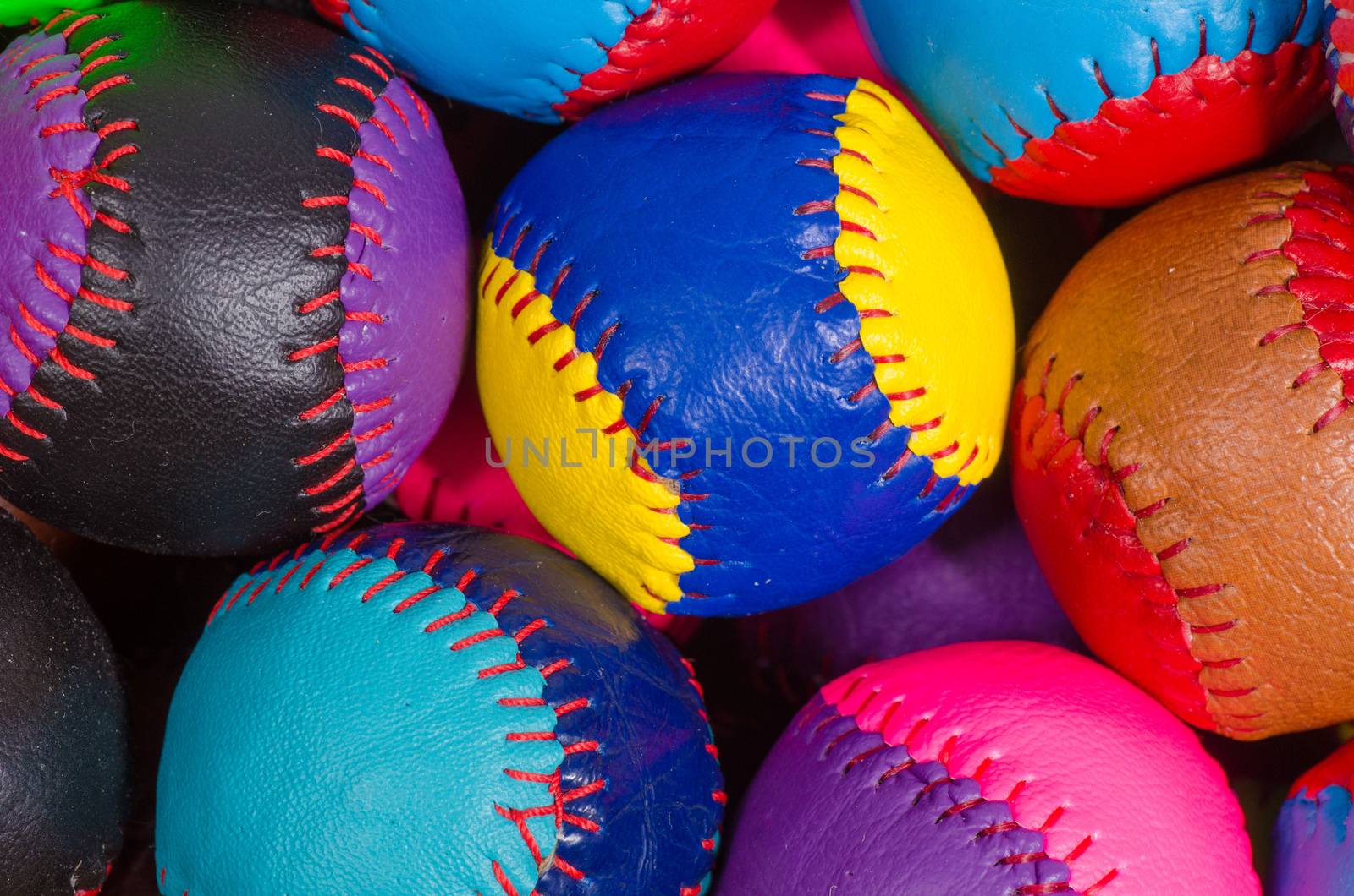 Traditional handmade leather balls as used in pelota and jai alai games