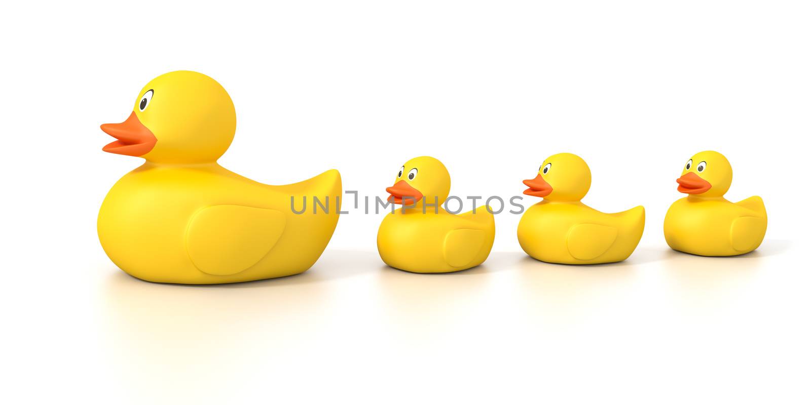 An image of a sweet rubber duck family