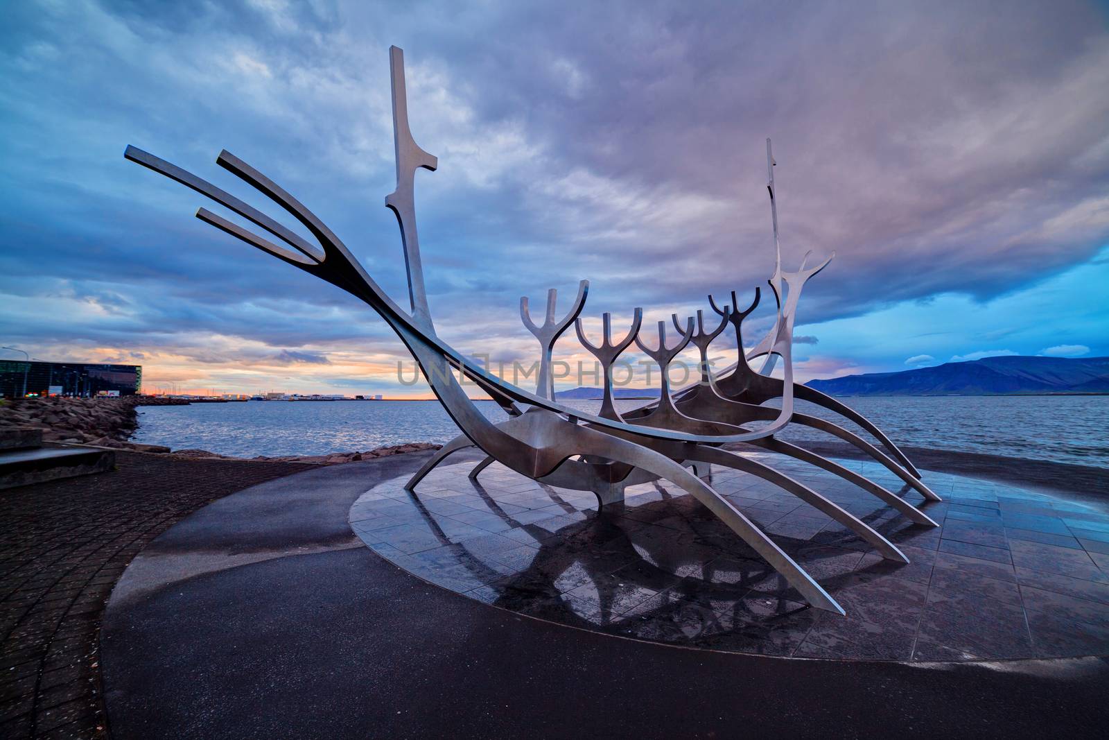 Solfar Suncraft monument in Reykjavik on Iceland