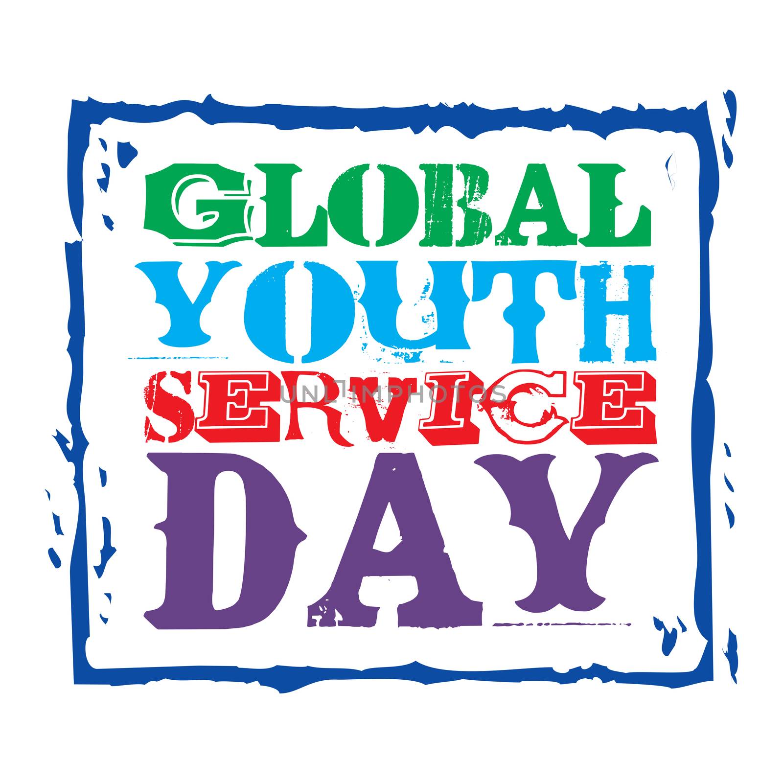 An abstract illustration on Global Youth Service Day