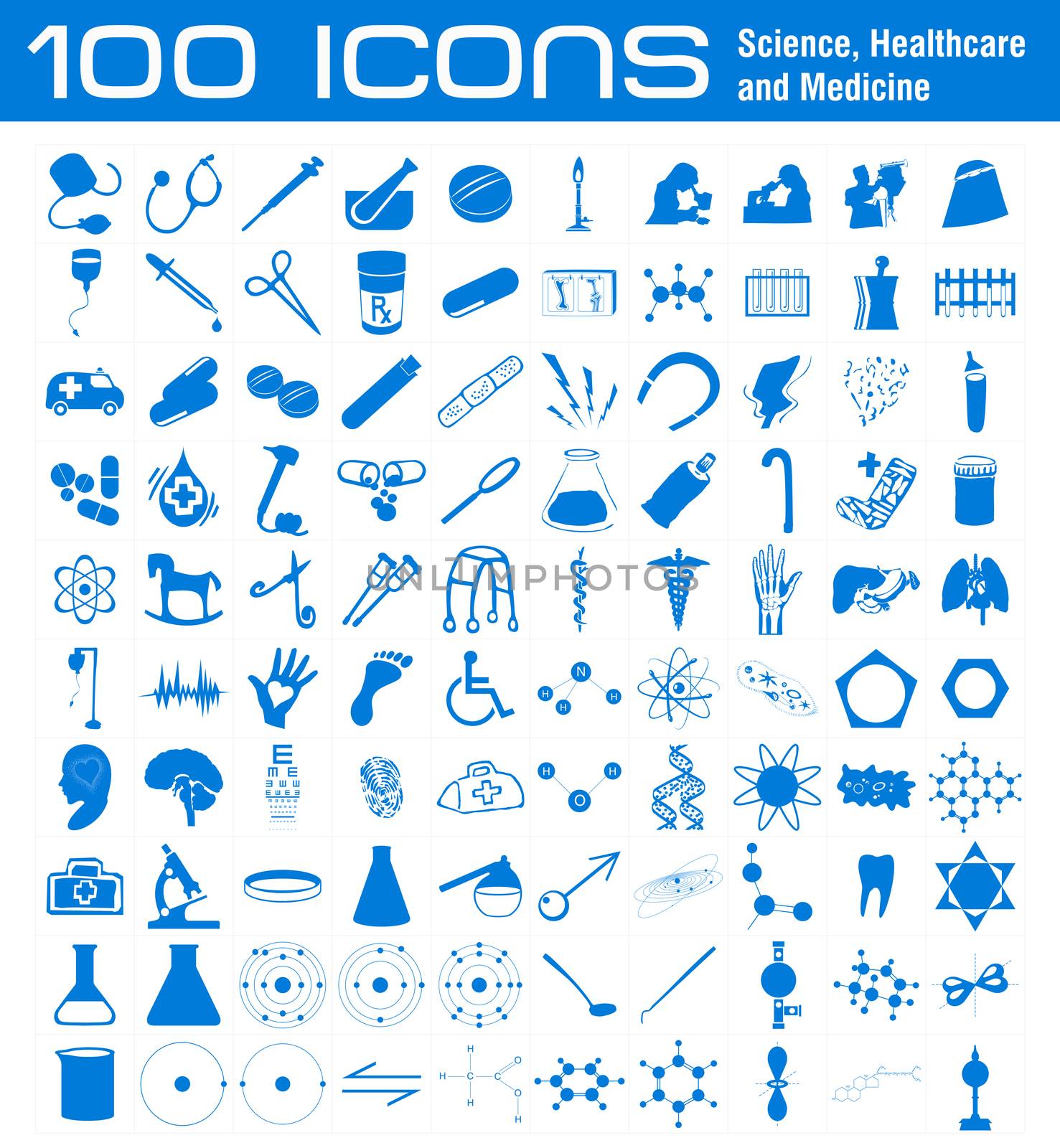 100 Medical Icons by tharun15