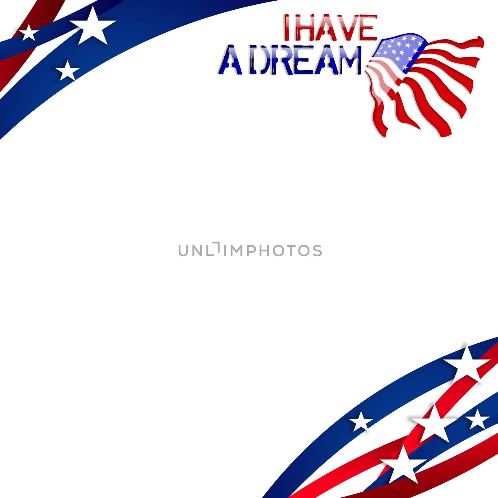 An abstract American patriotic illustration