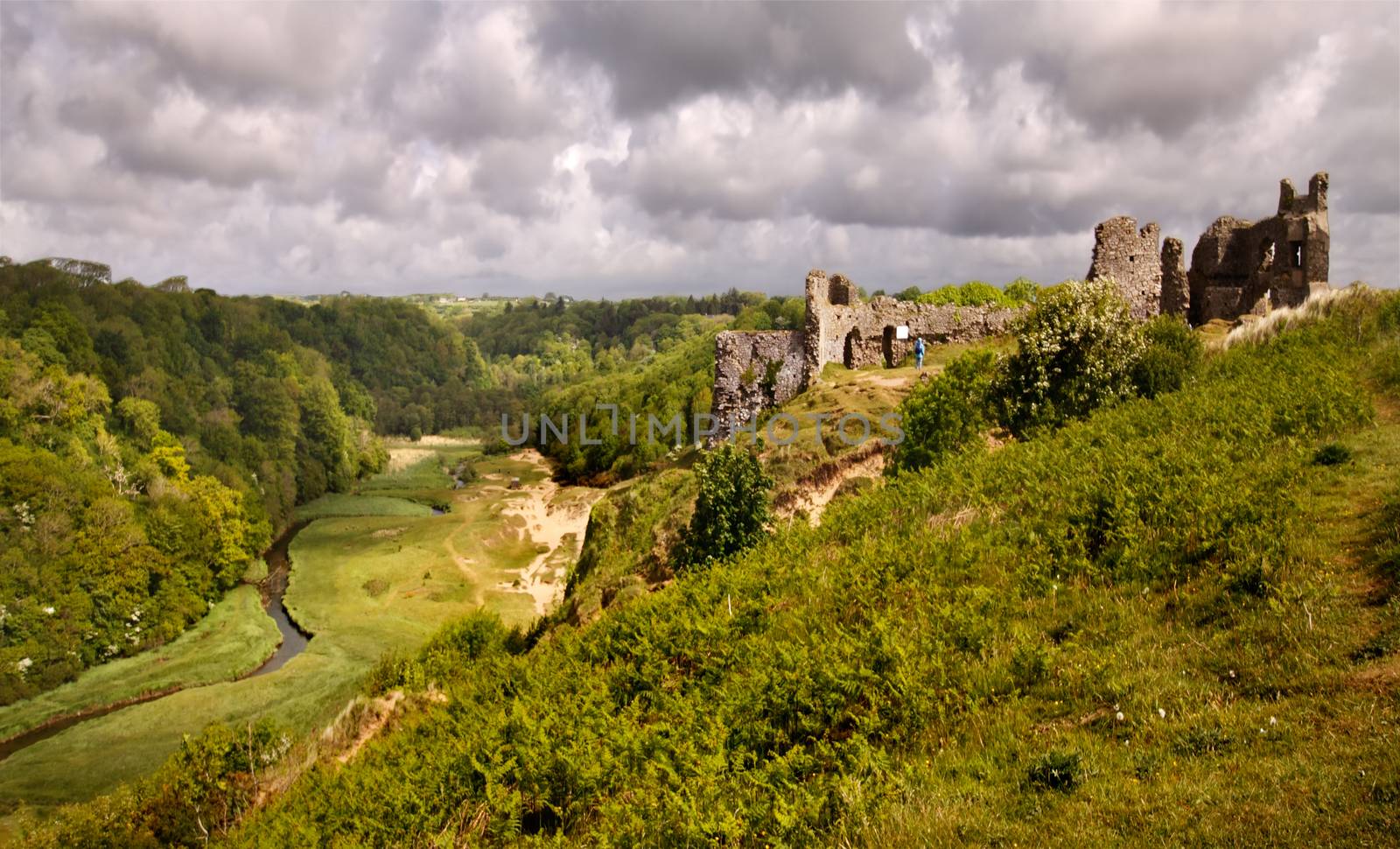 Pennard castle was built in the 13th century, high above the valley down which runs the river Pennard Pill in the Gower peninsula, South Wales, UK.