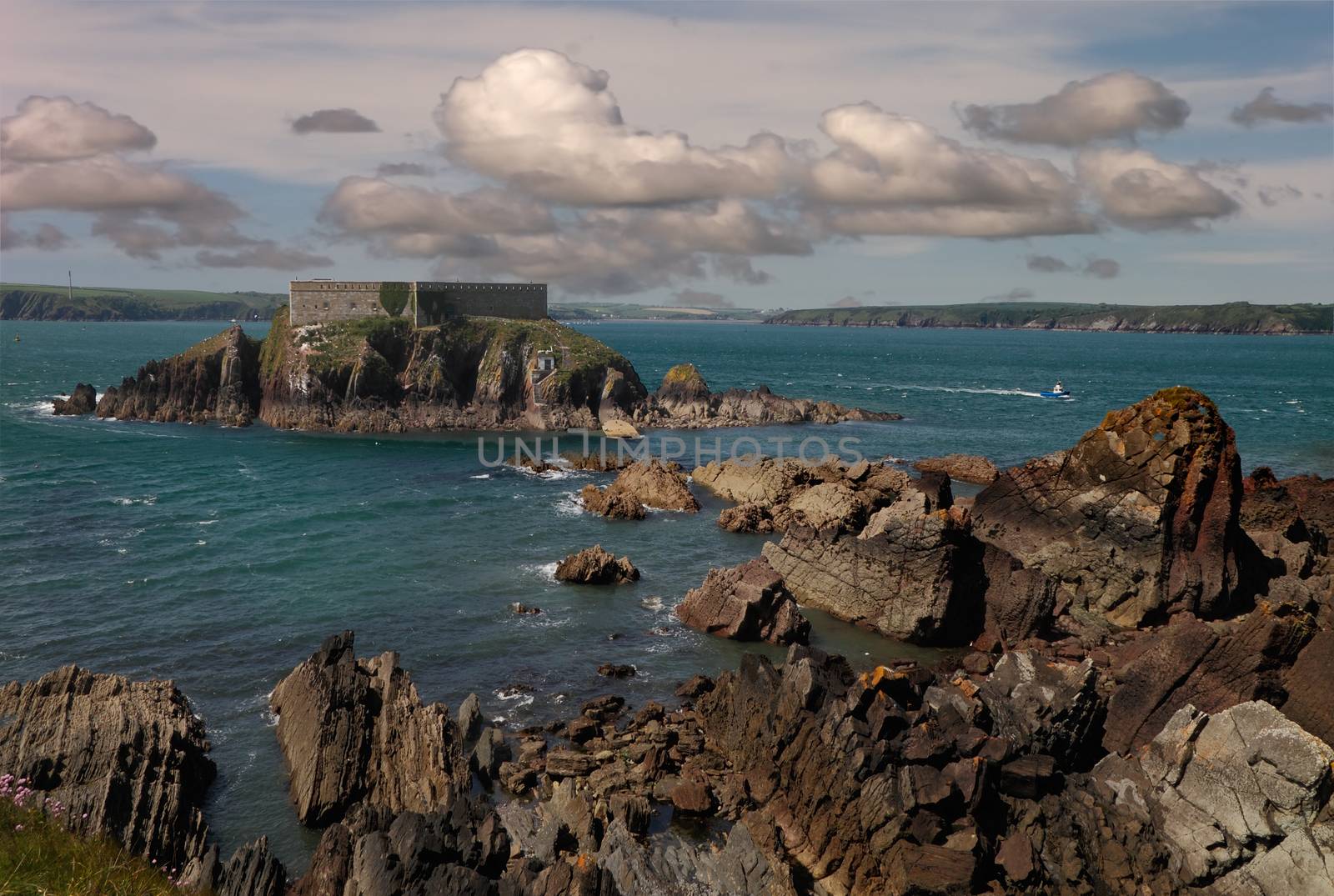 The fort on Thorn island was built in the 1850s to guard the Royal dockyard at Pembroke.