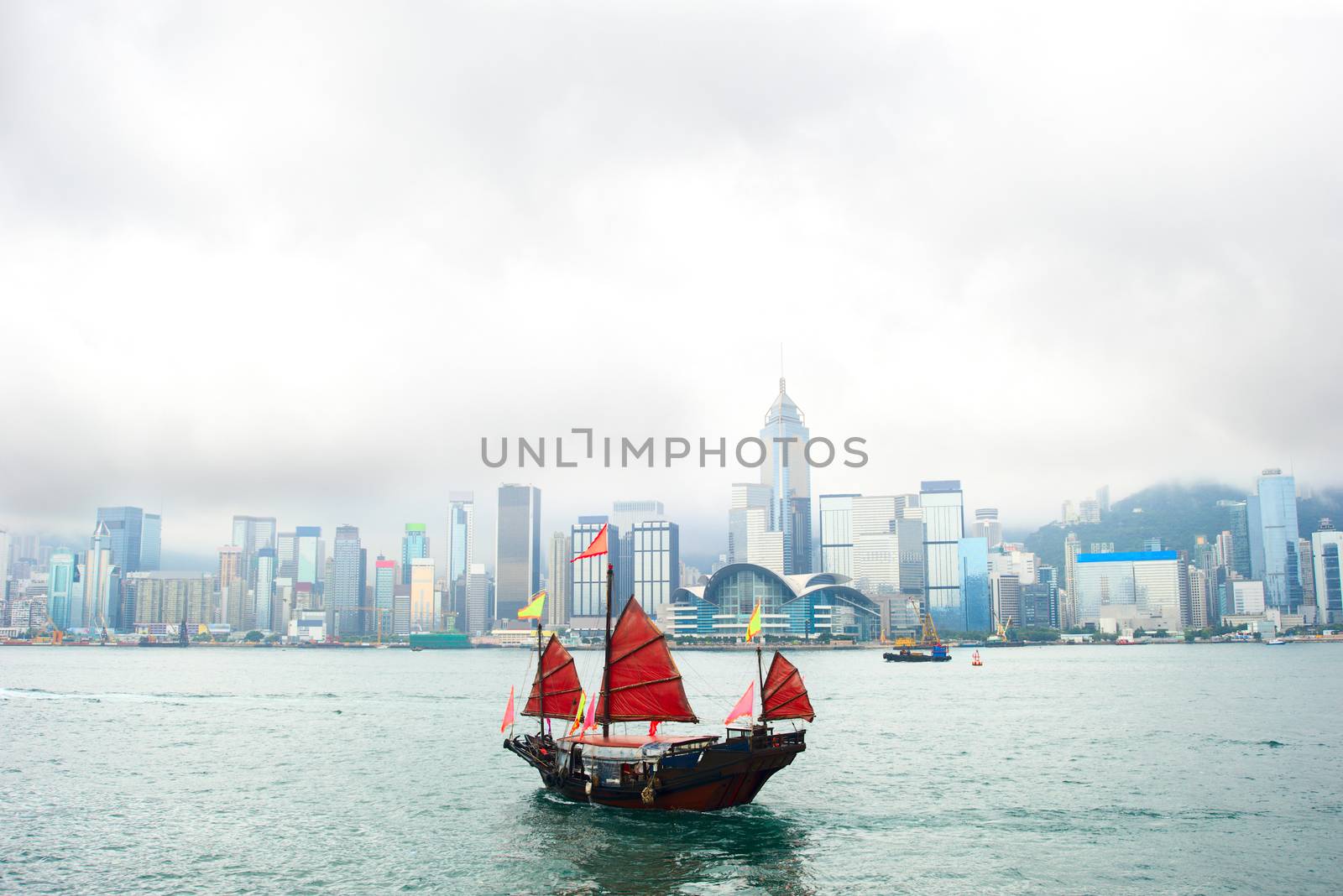 Boat floating to Hong Kong by joyfull