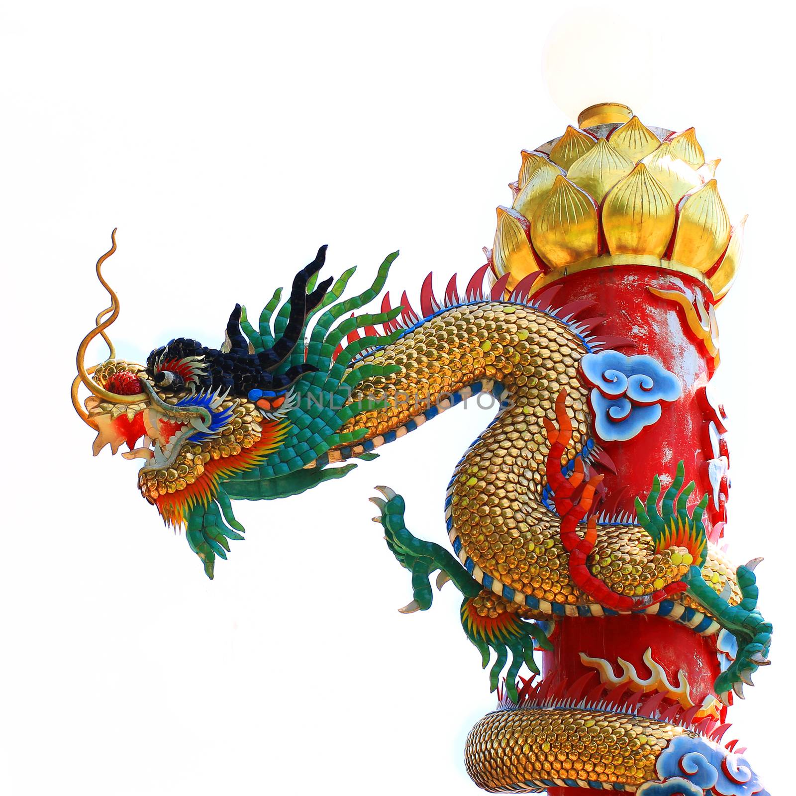 Chinese dragon isolate on white background