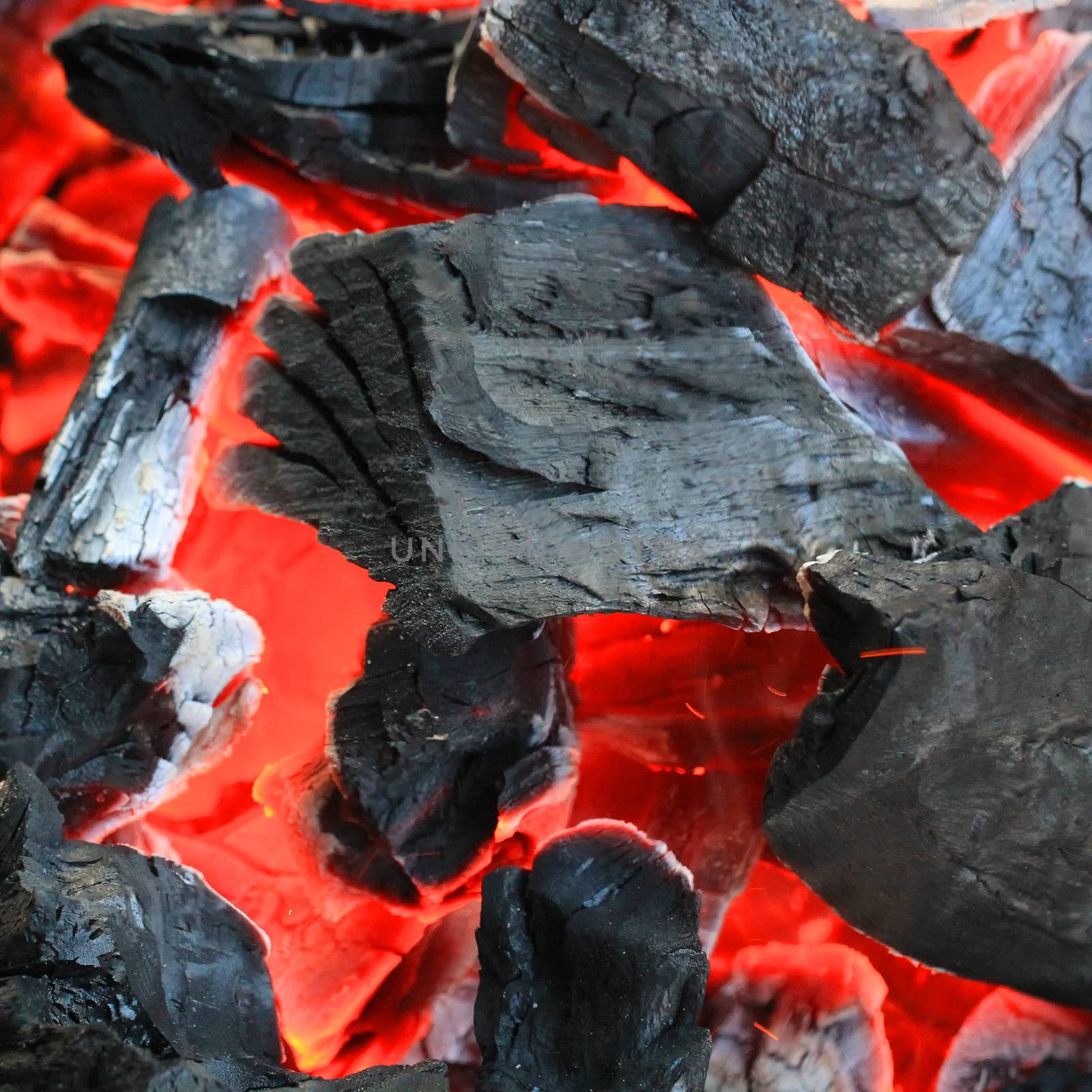 Hot charcoal texture or background