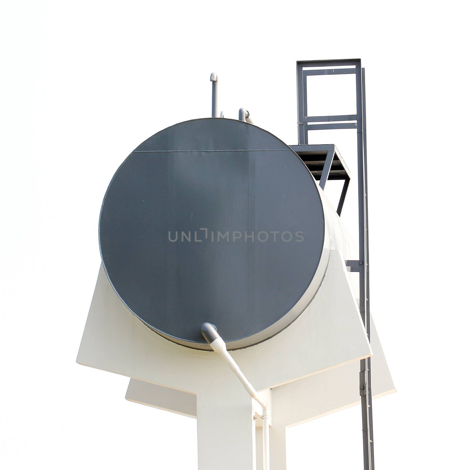 Storage oil tank isolated on white background