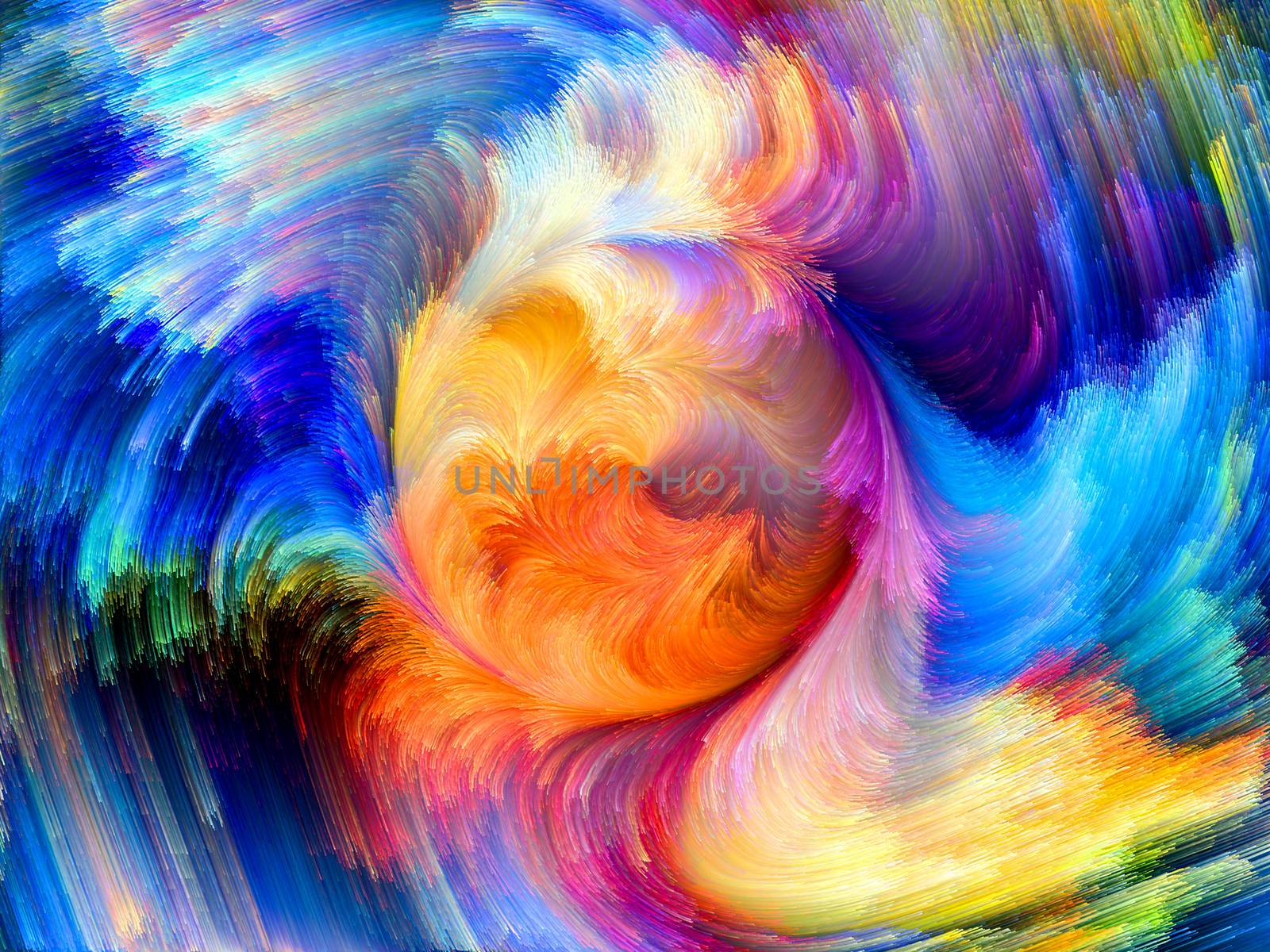 Colors In Bloom series. Artistic abstraction composed of fractal color textures on the subject of imagination, creativity and design