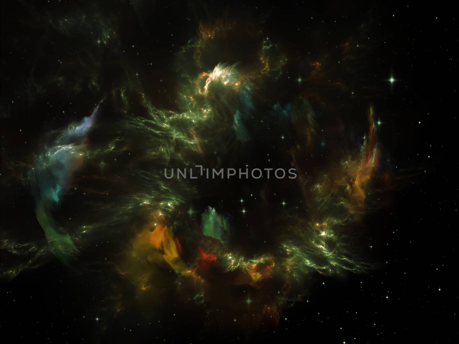 Universe Is Not Enough series. Abstract design made of fractal elements, lights and textures on the subject of fantasy, science, religion and design