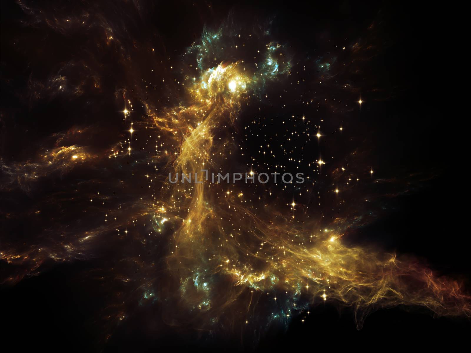Universe Is Not Enough series. Artistic background made of fractal elements, lights and textures for use with projects on fantasy, science, religion and design