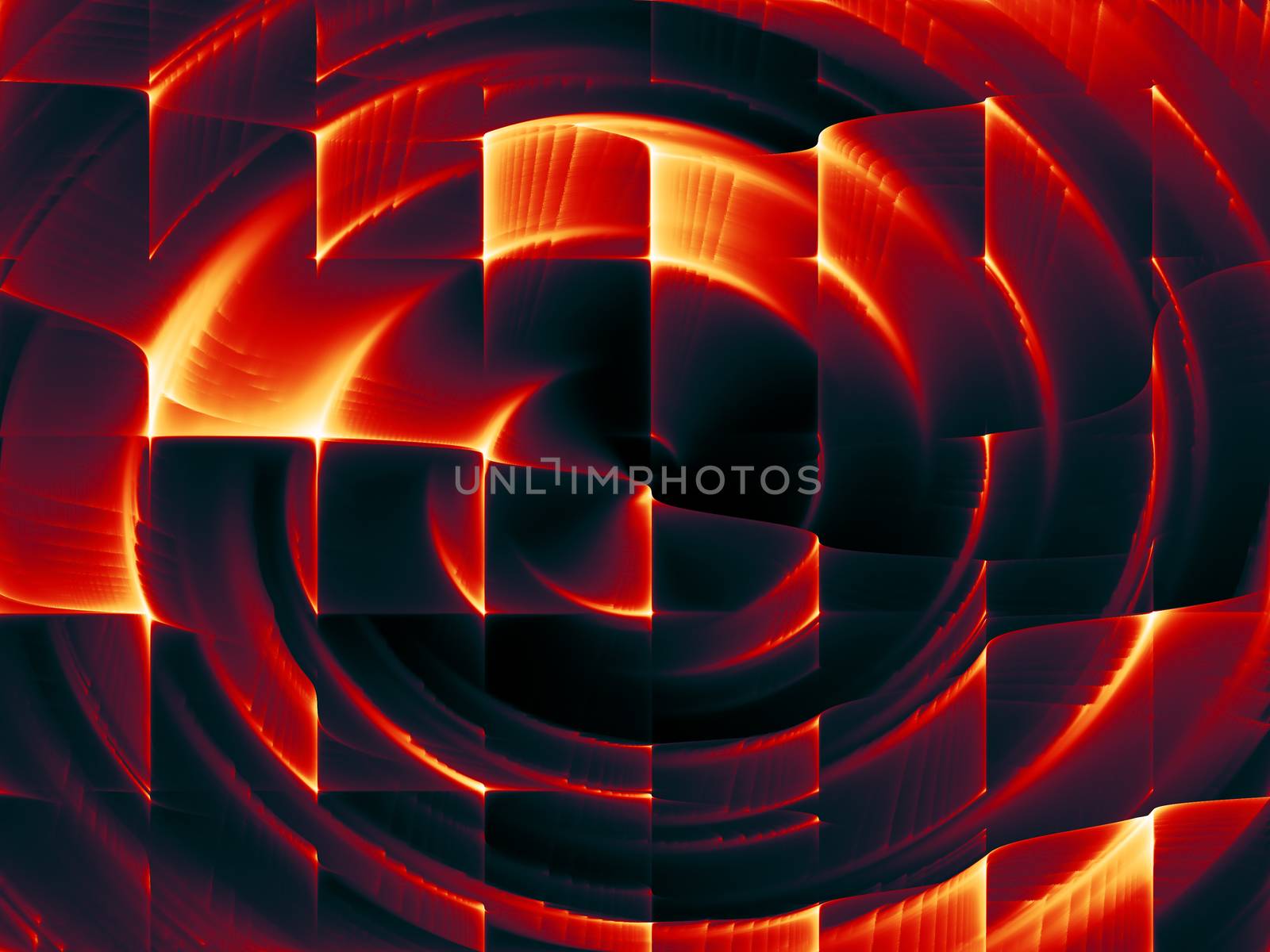 Dynamic Background series. Composition of fractal motion textures on the subject of science, technology and design