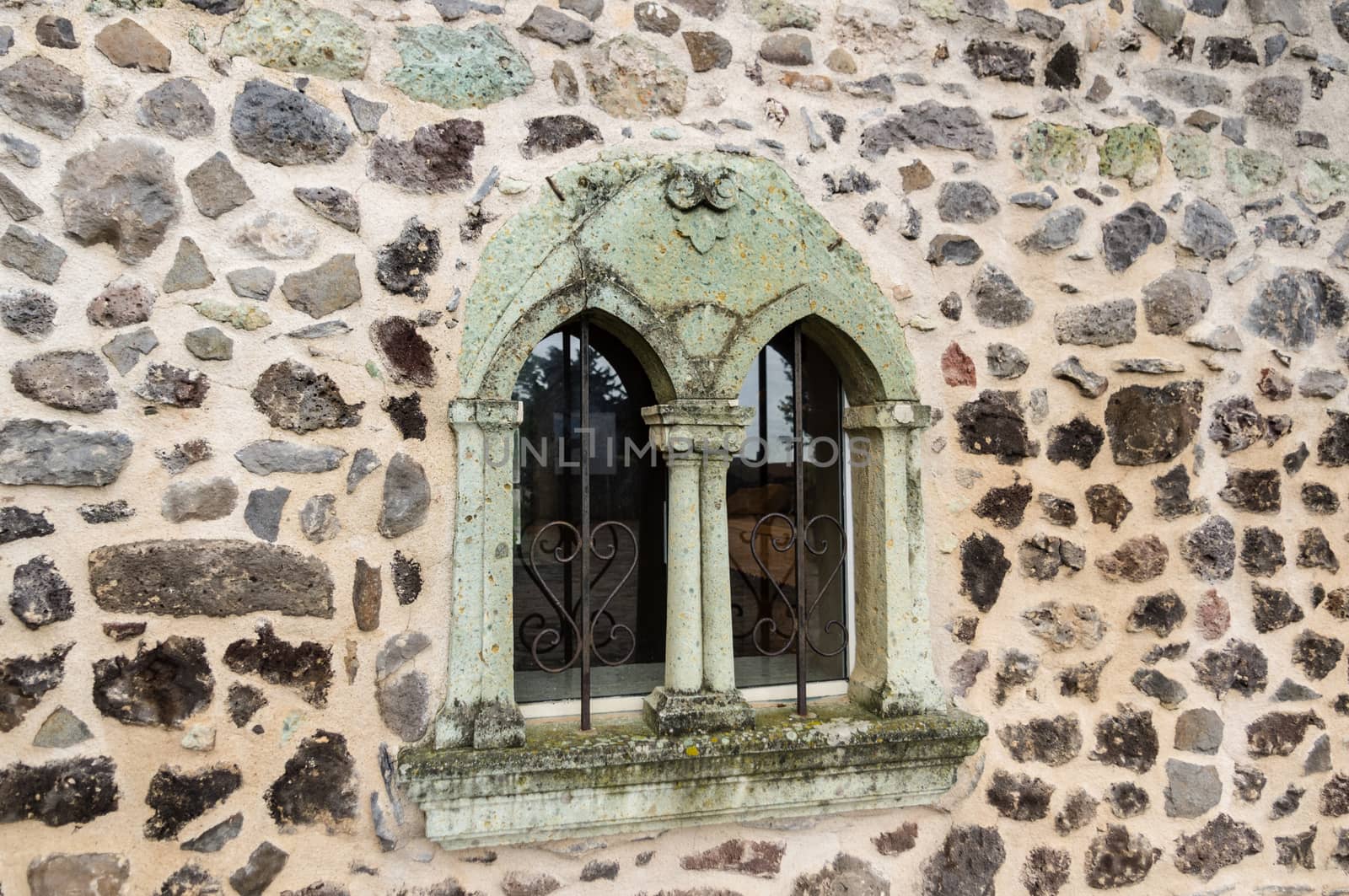 double lancet window with pointed arch