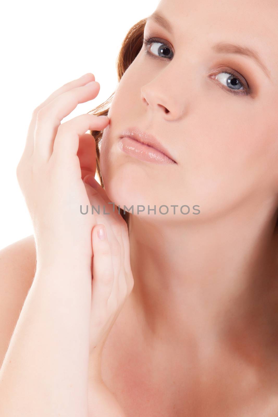 Beaufifull girl in the studio some cosmetic shots