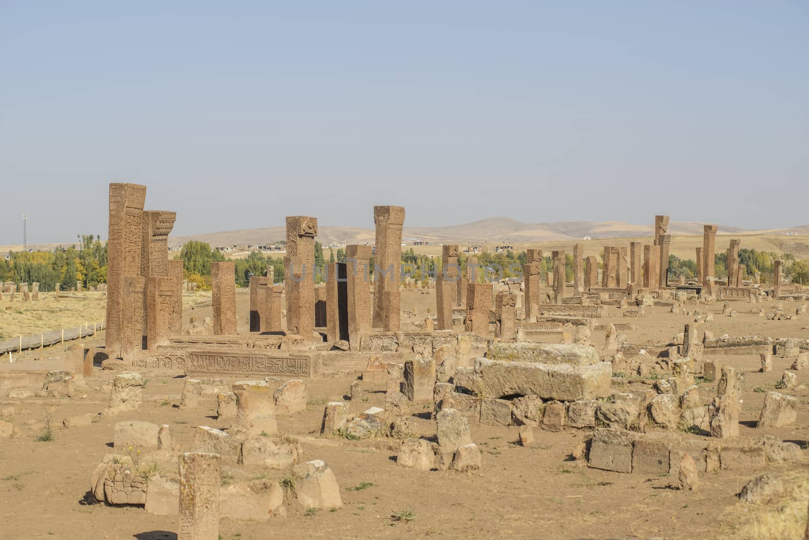 seljuk turk cemetery in ahlat, bitlis