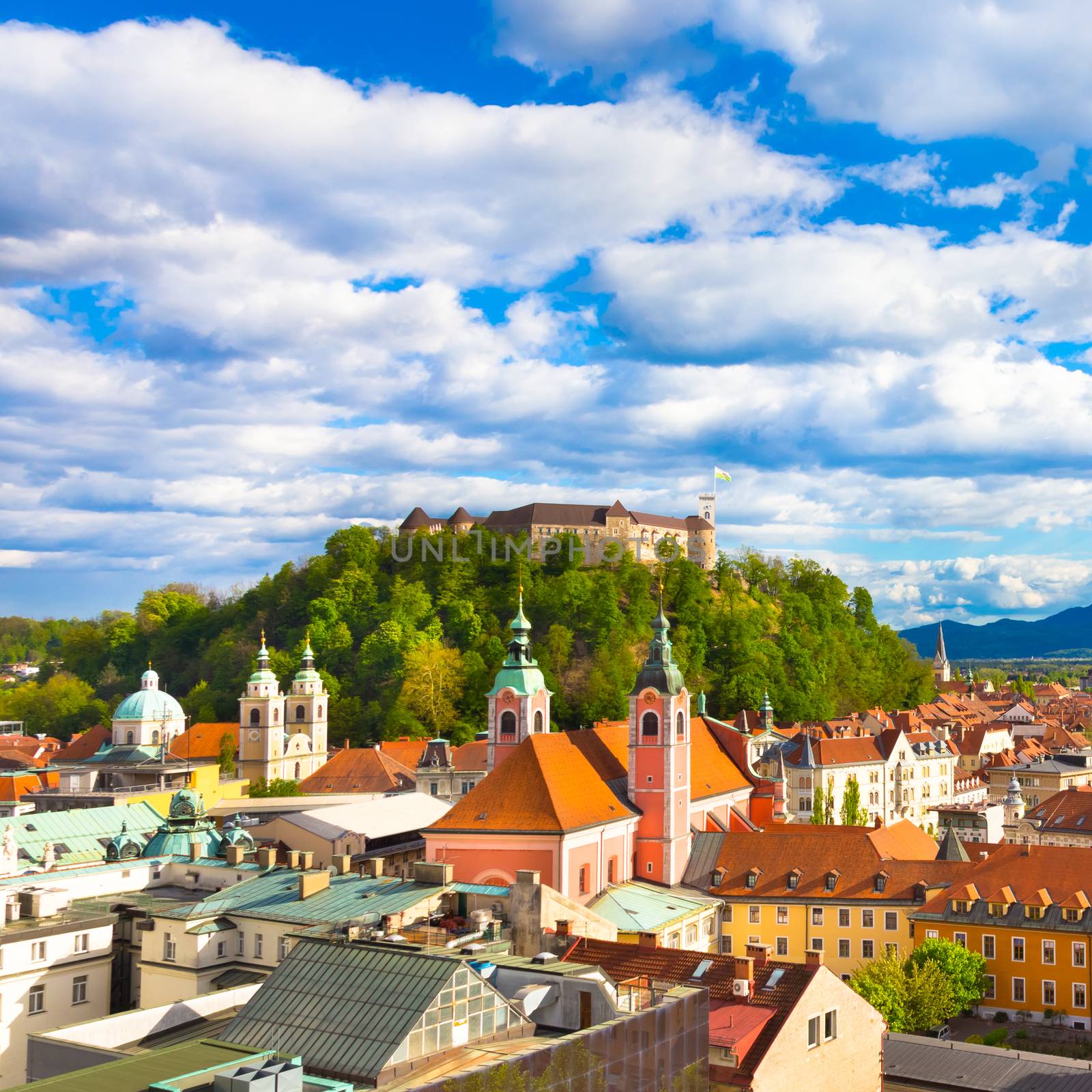 Panorama of Ljubljana, Slovenia, Europe. by kasto