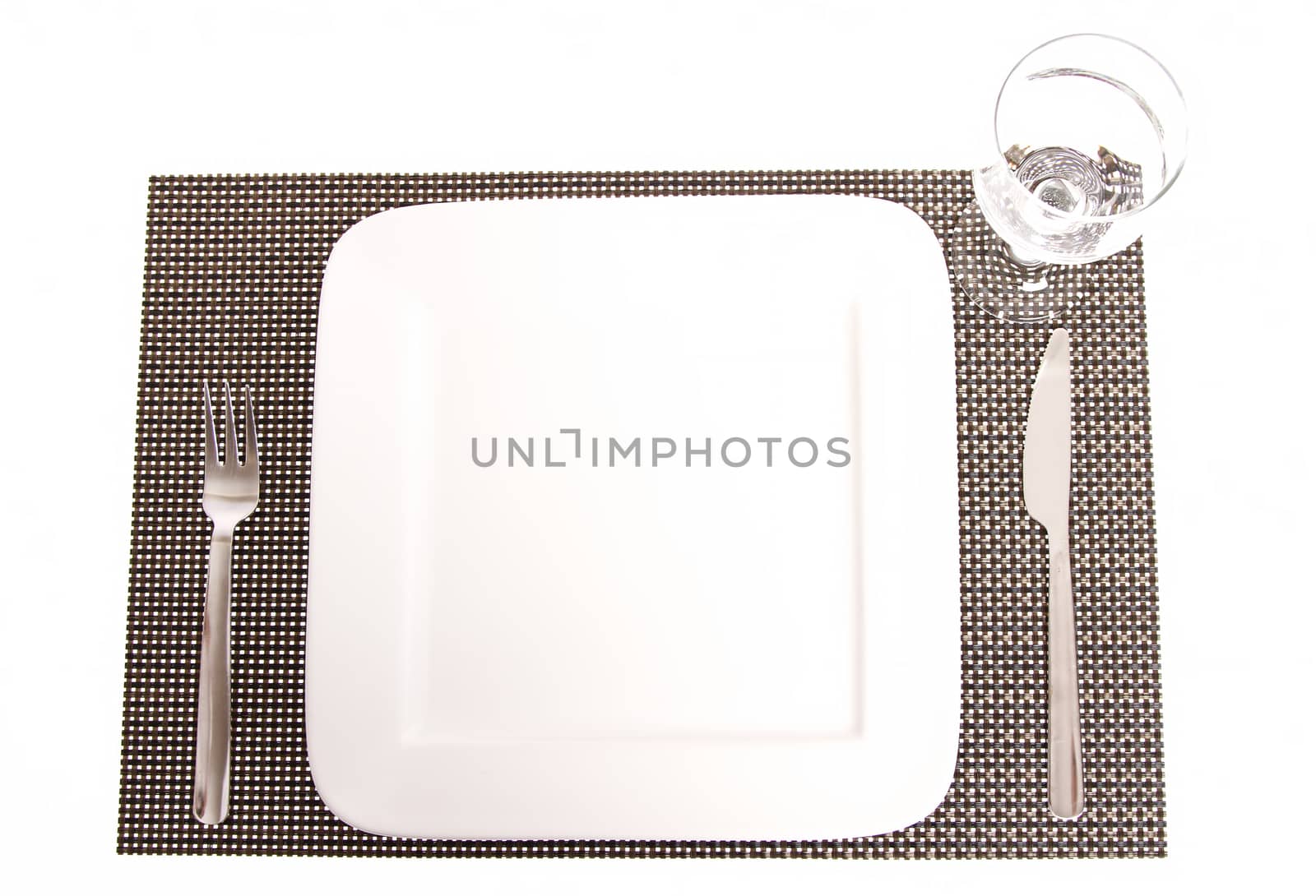 Simple Table set on a placemat
