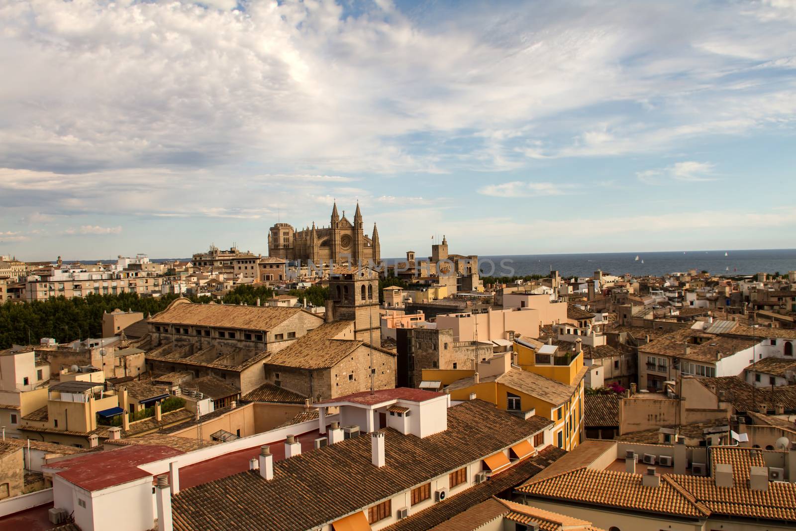 Palma de Mallorca, panoramic view from a terrace
