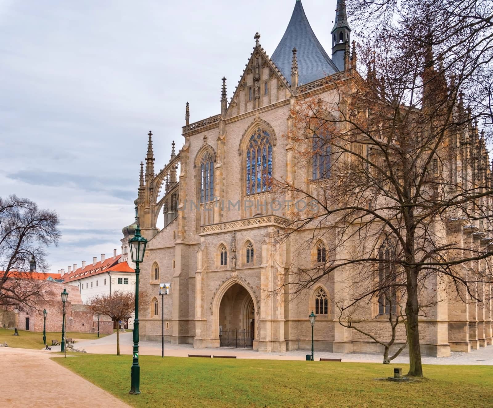 St. Barbara gothic cathedral in Kutna Hora, Bohemia